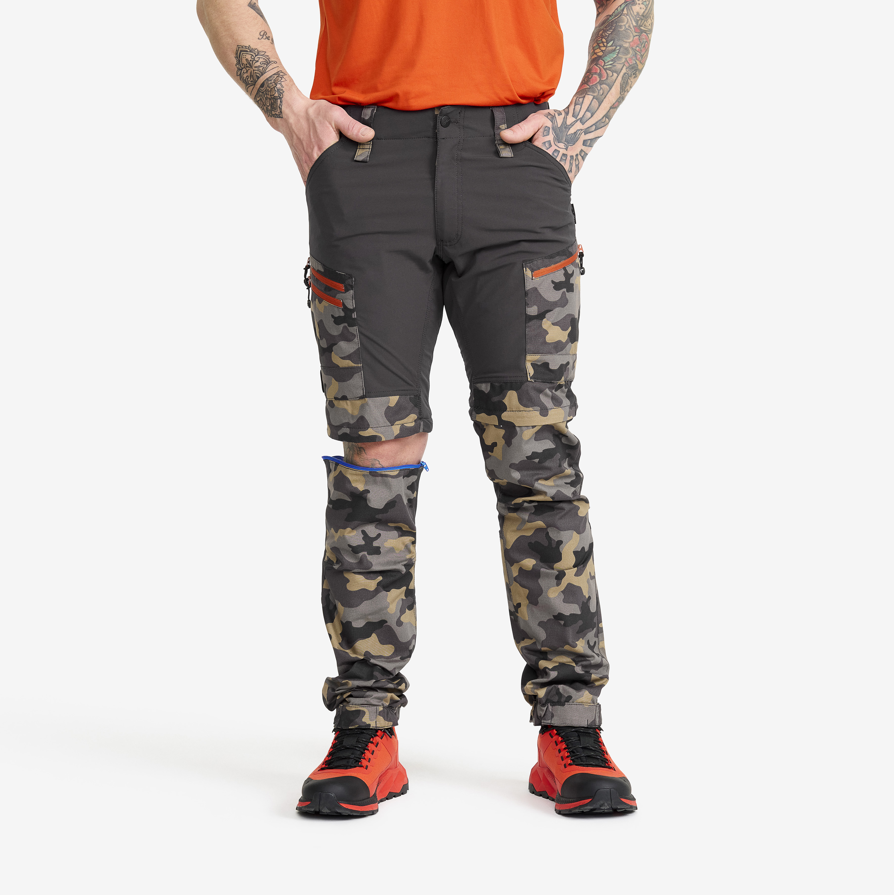 RVRC GP Pro Zip-off Pants Miehet Khaki/Anthracite Camo Koko:S – Zip-off-housut