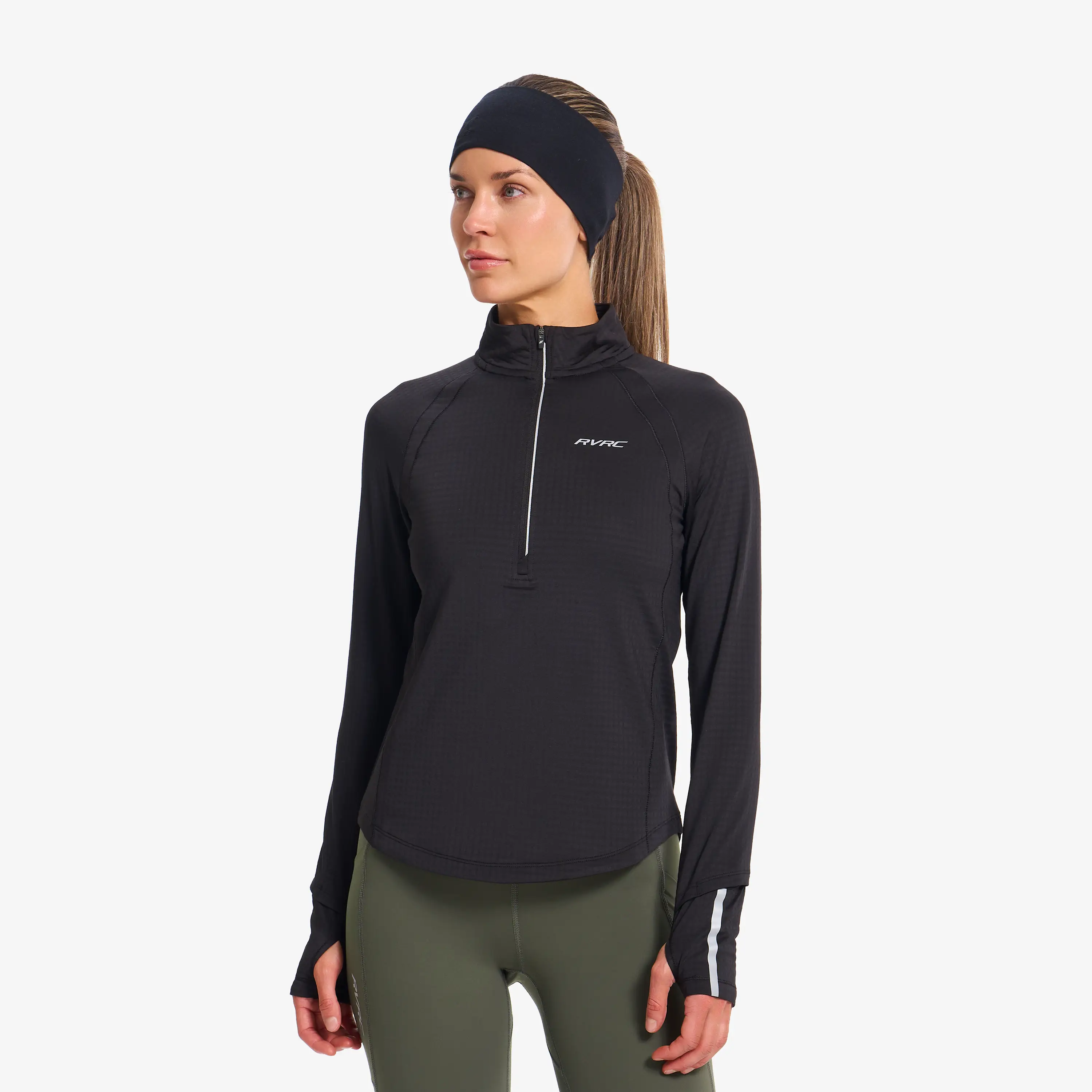 Discipline Thermo Half-zip Top Black Femme, 