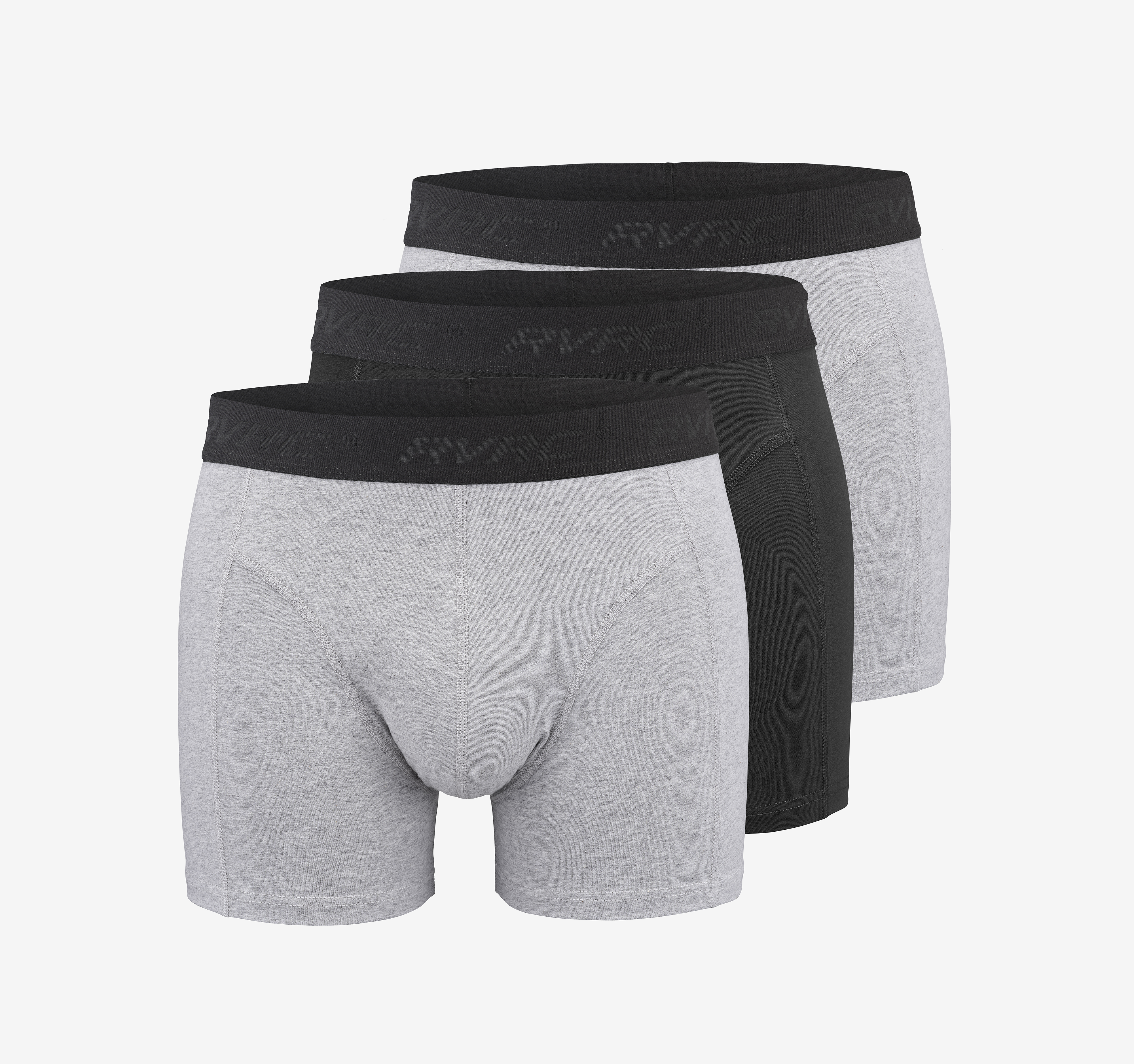 3-pack Ultimate Soft Boxers Herr Black/Grey Melange | RevolutionRace