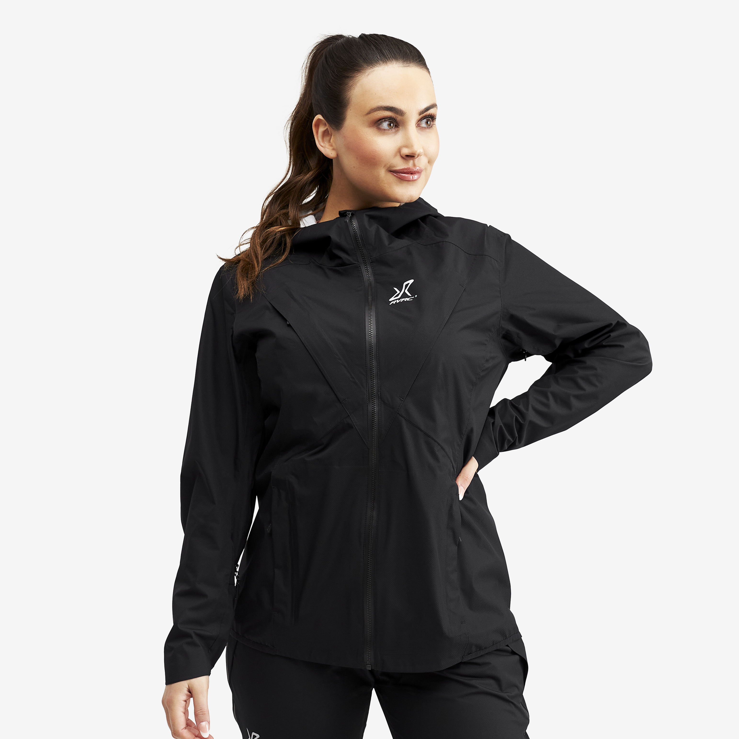 Typhoon waterproof jacket for women in black