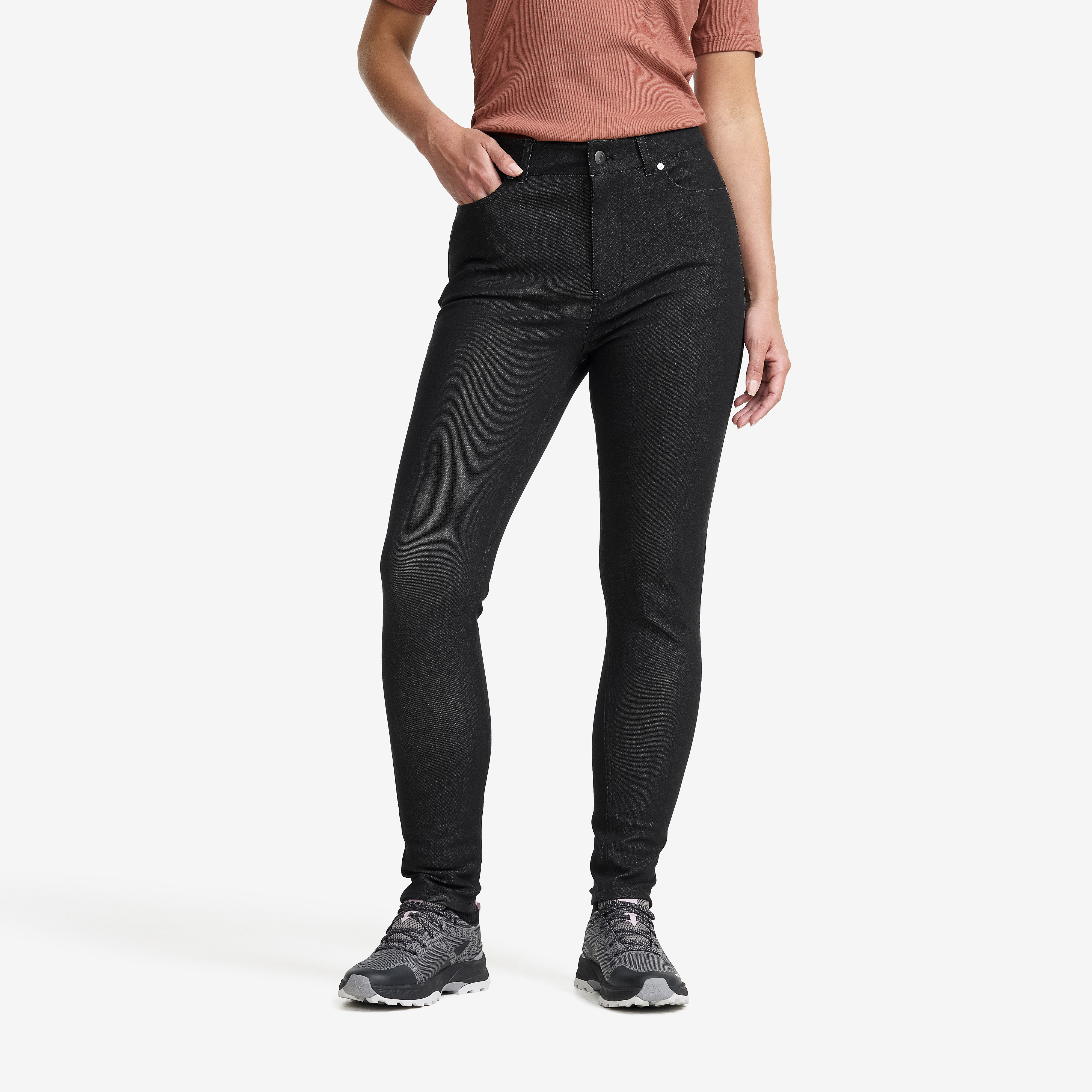 Valley High-waist Stretch Jeans Denim Black Women,