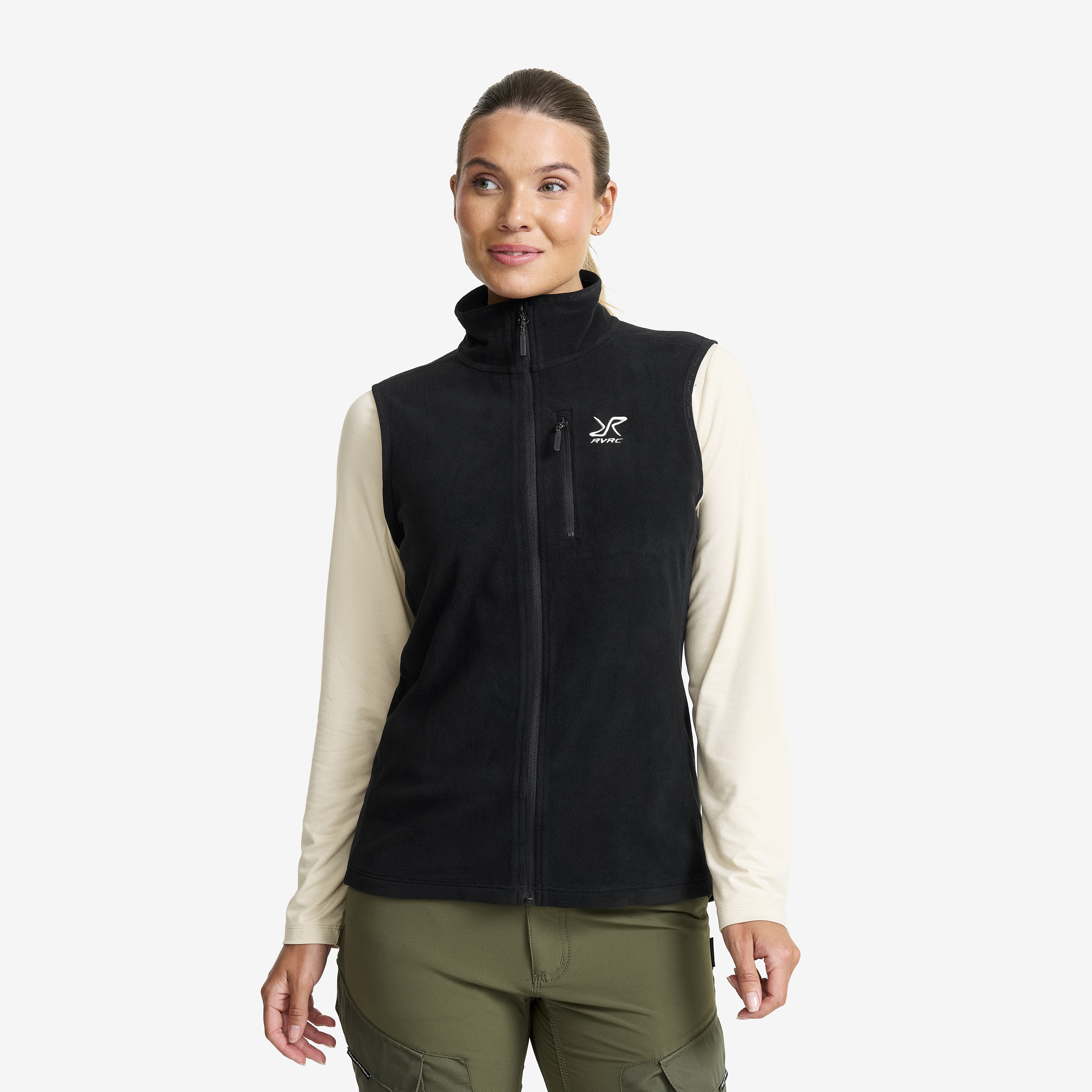Hiker Fleece Vest Black Damen,