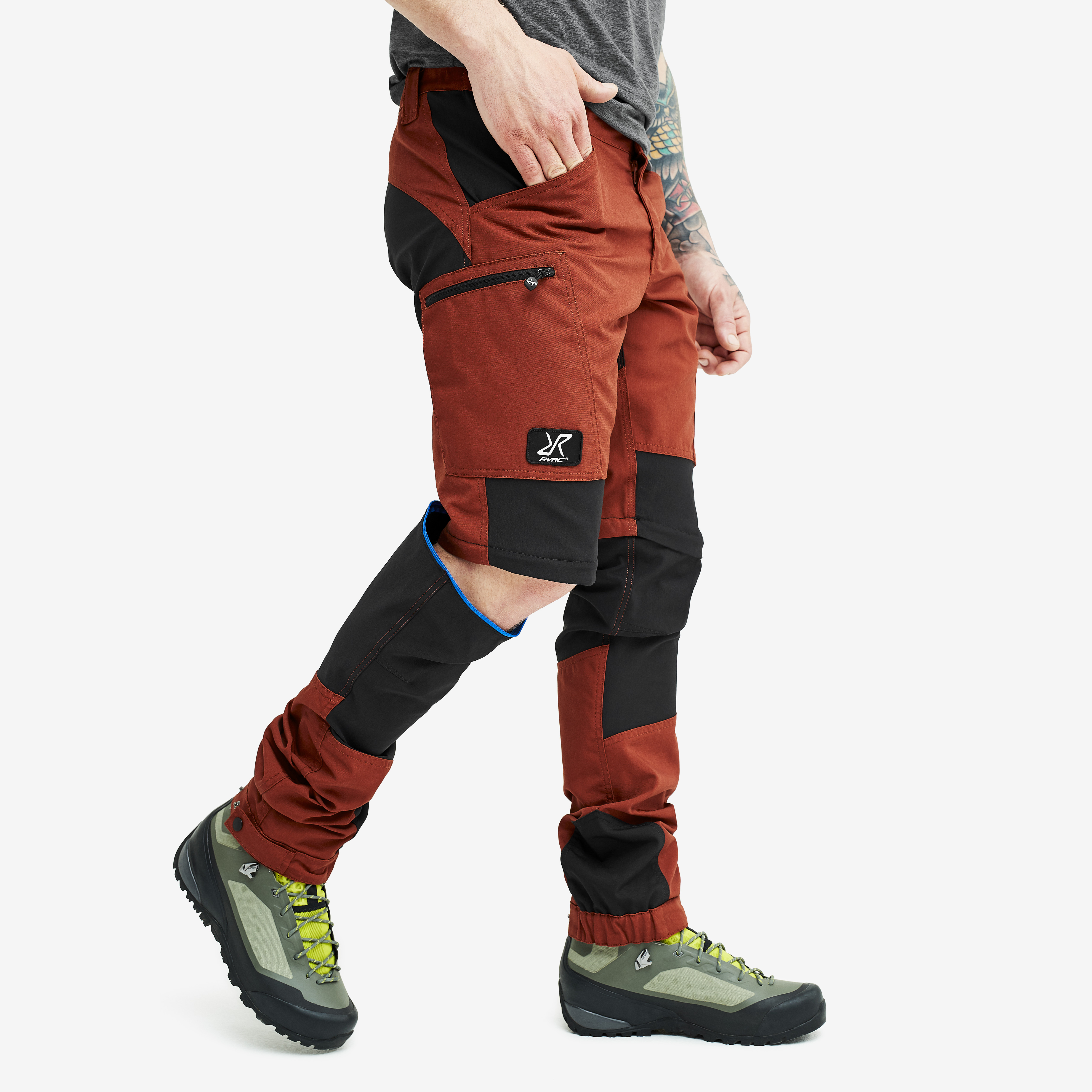 Nordwand Pro Zip-off hiking trousers for men in orange