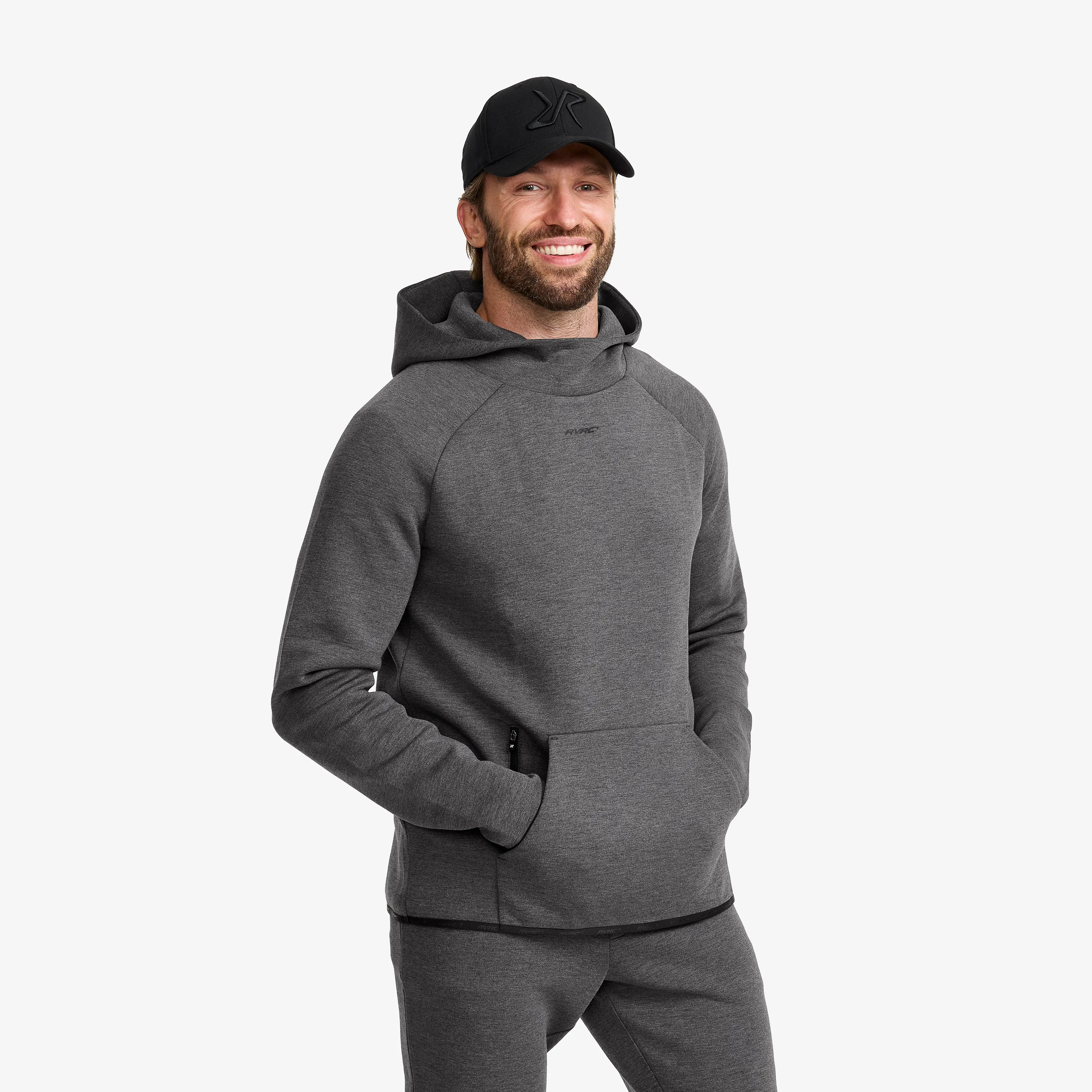 Street Scuba Hoodie Dark Grey Melange Miehet, 