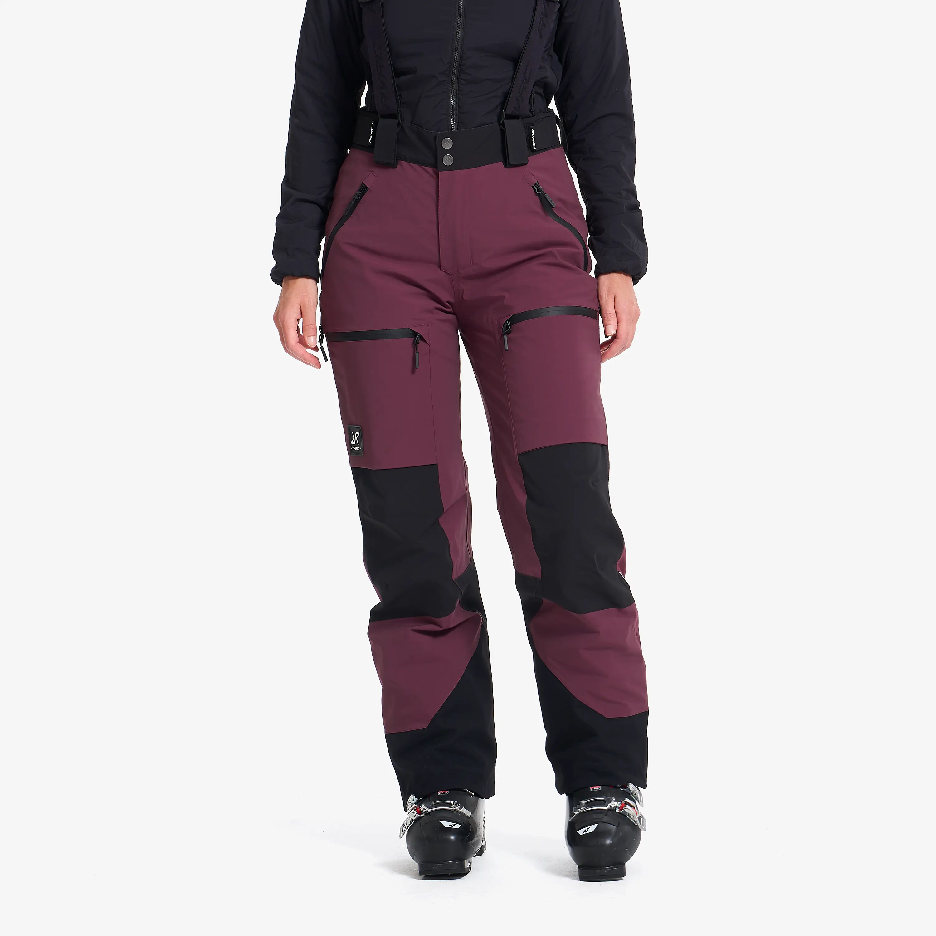 Accxel 2L Ski Pants Mauve Wine/Black Naiset, 