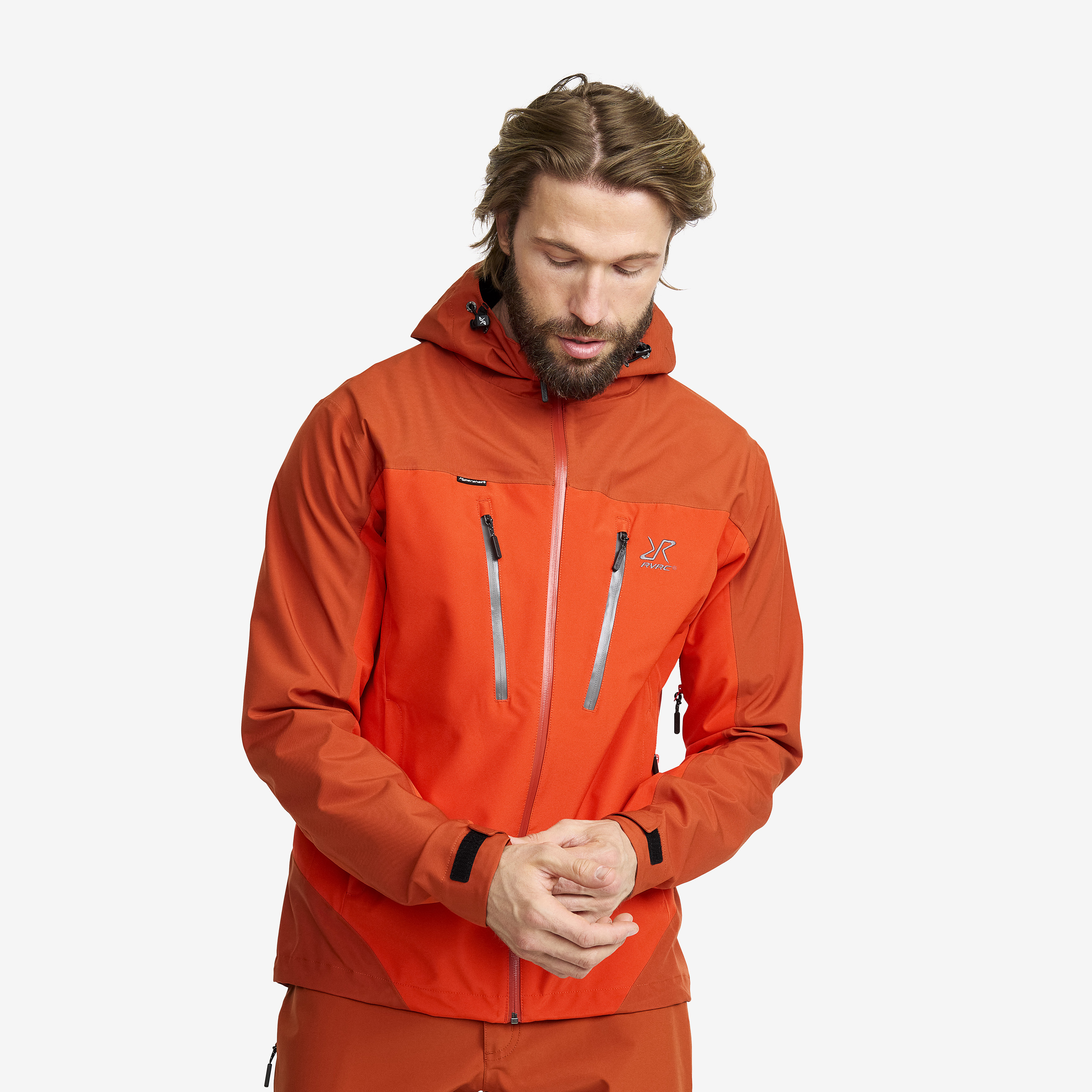 Silence Proshell 3L Jacket Herre Rooibos Tea / Pureed Pumpkin, Størrelse:M - Jakker > Regn- Og Skaljakker