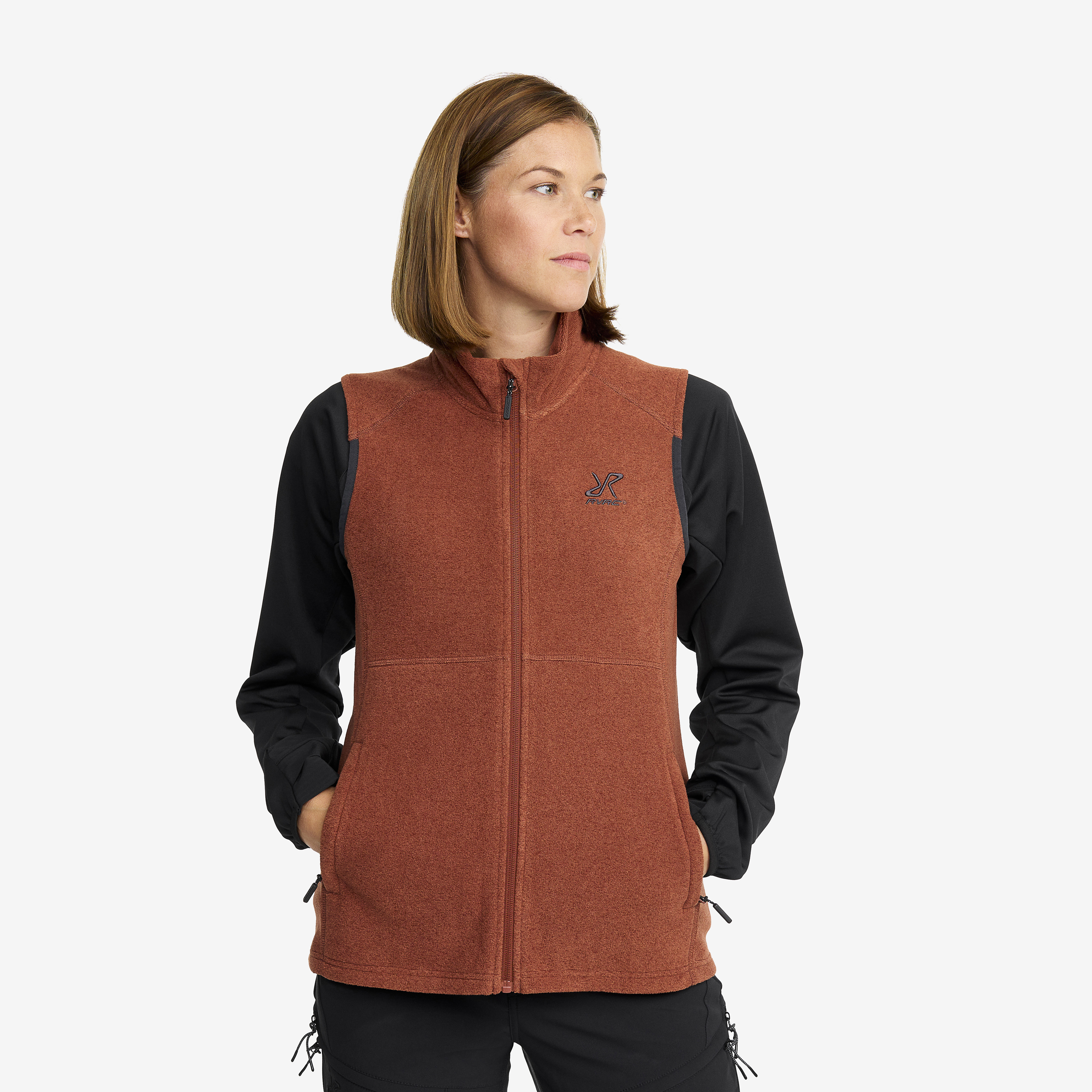 Essential Fleece Vest Smoked Paprika Dame