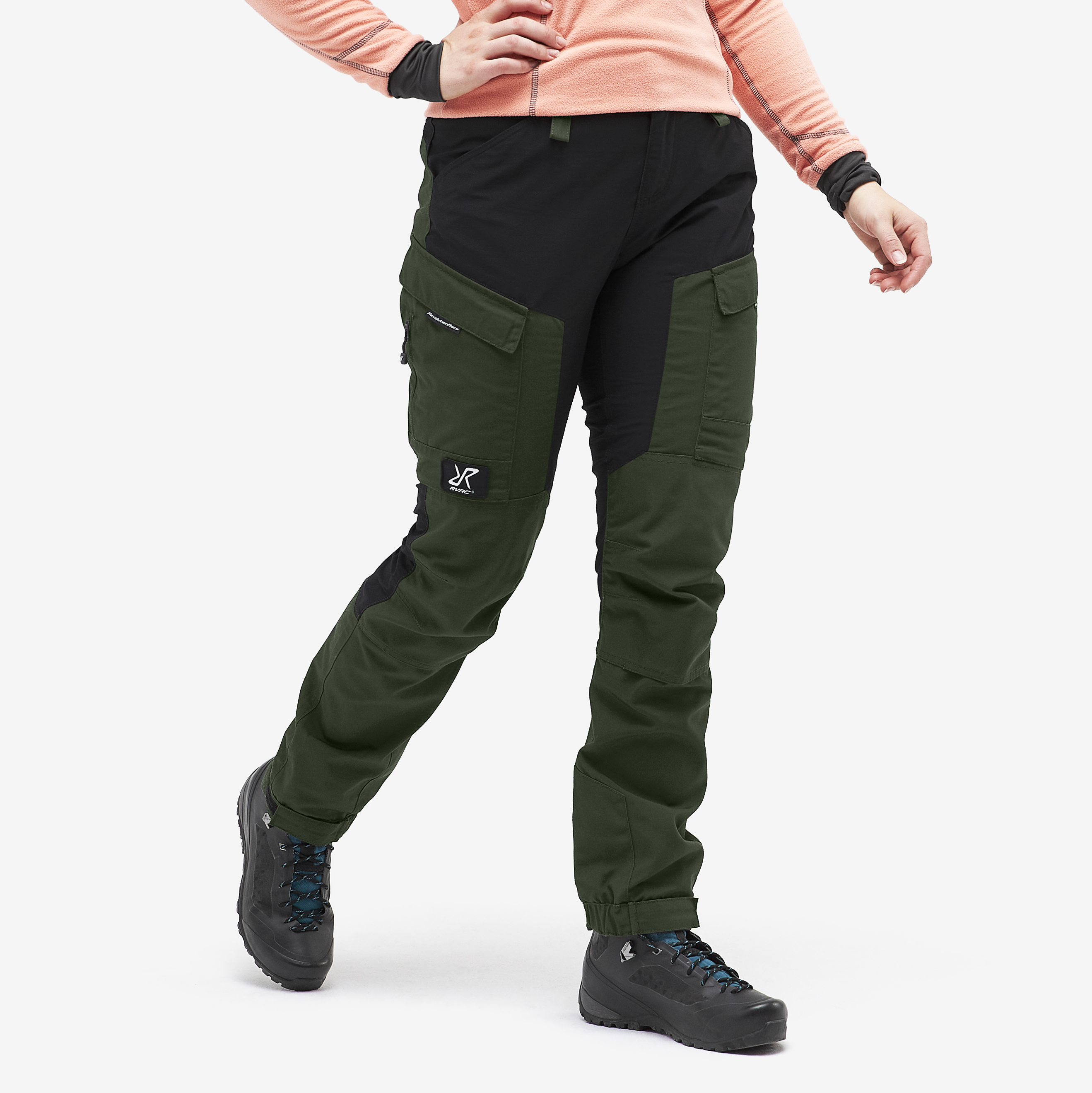 Pantalones outdoor RVRC GP Short para mujer en verde