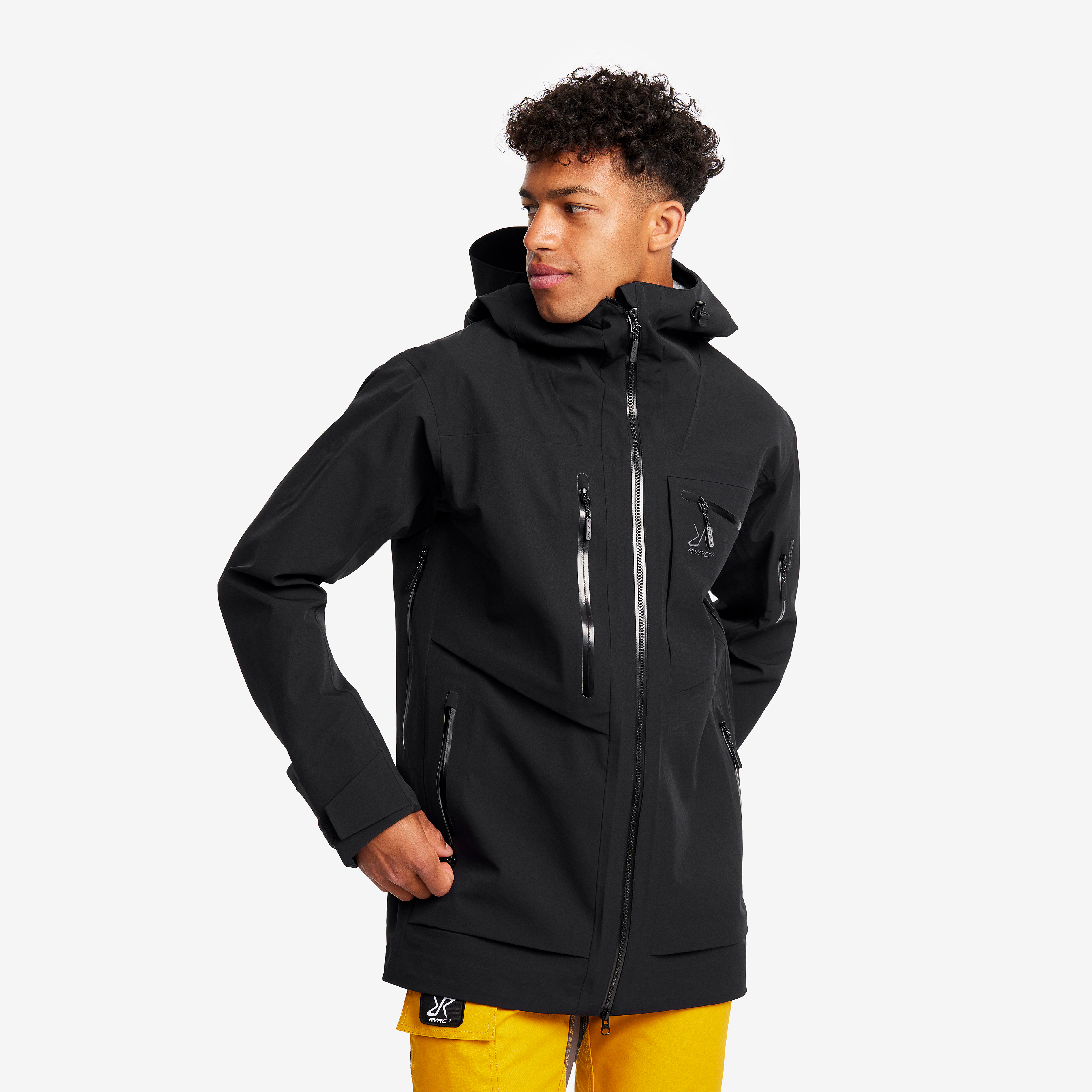 Cyclone Long 3L Jacket Miehet Black Koko:M – Ulkoilutakki Kuoritakki & Tuulitakki