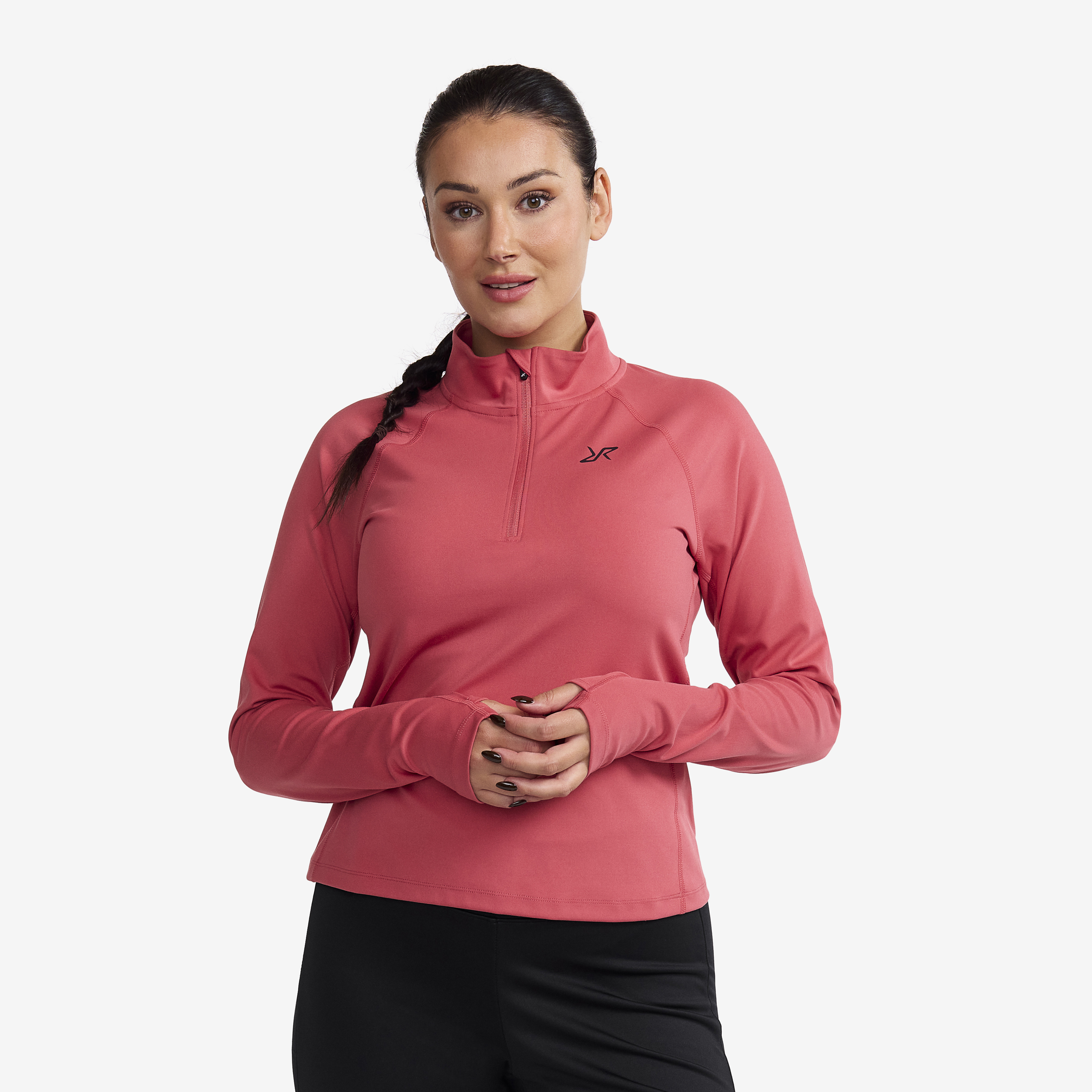 Prep Half-zip Top Holly Berry Naistele