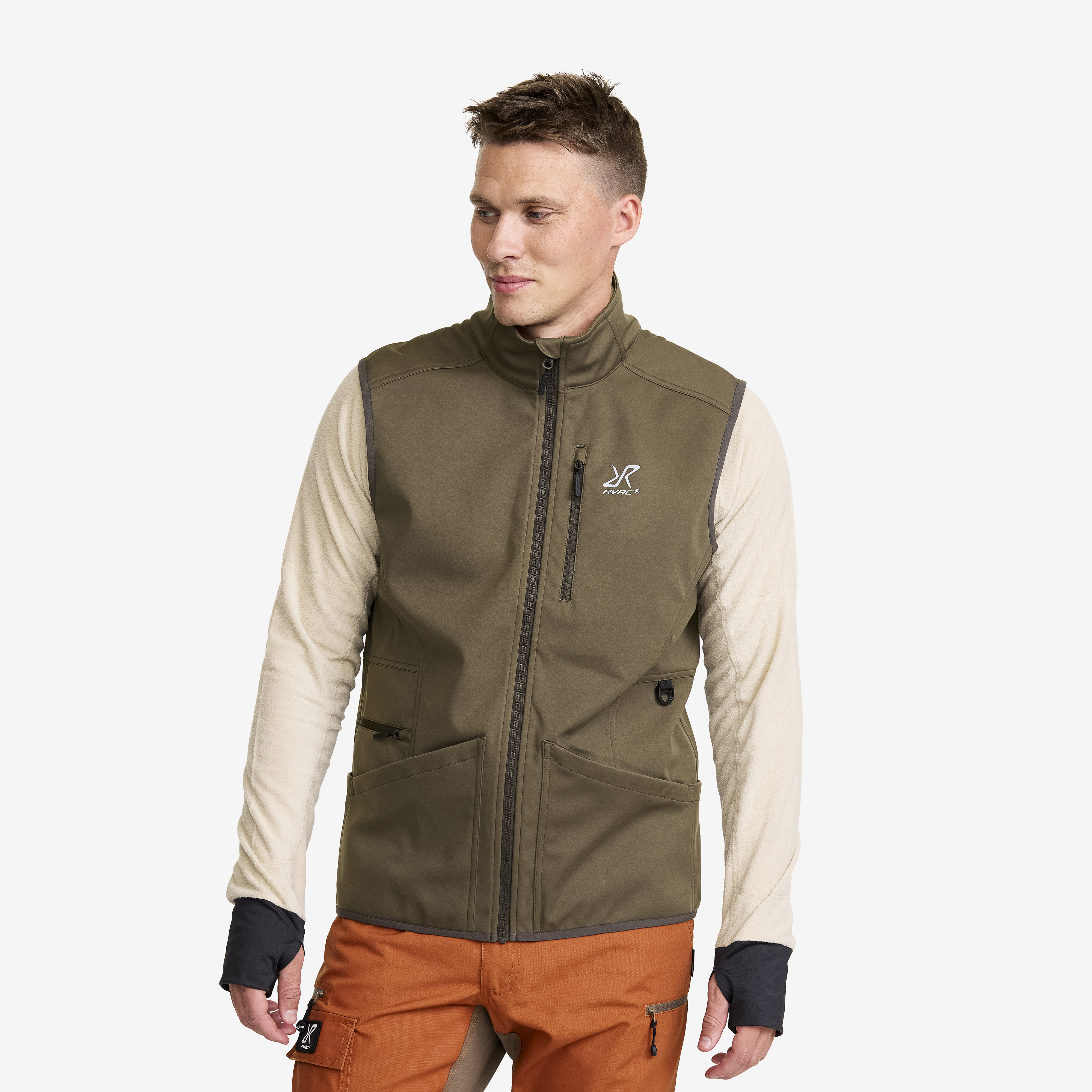 Responder Softshell Vest Herre Light Moss Gray, Størrelse:S - Herre