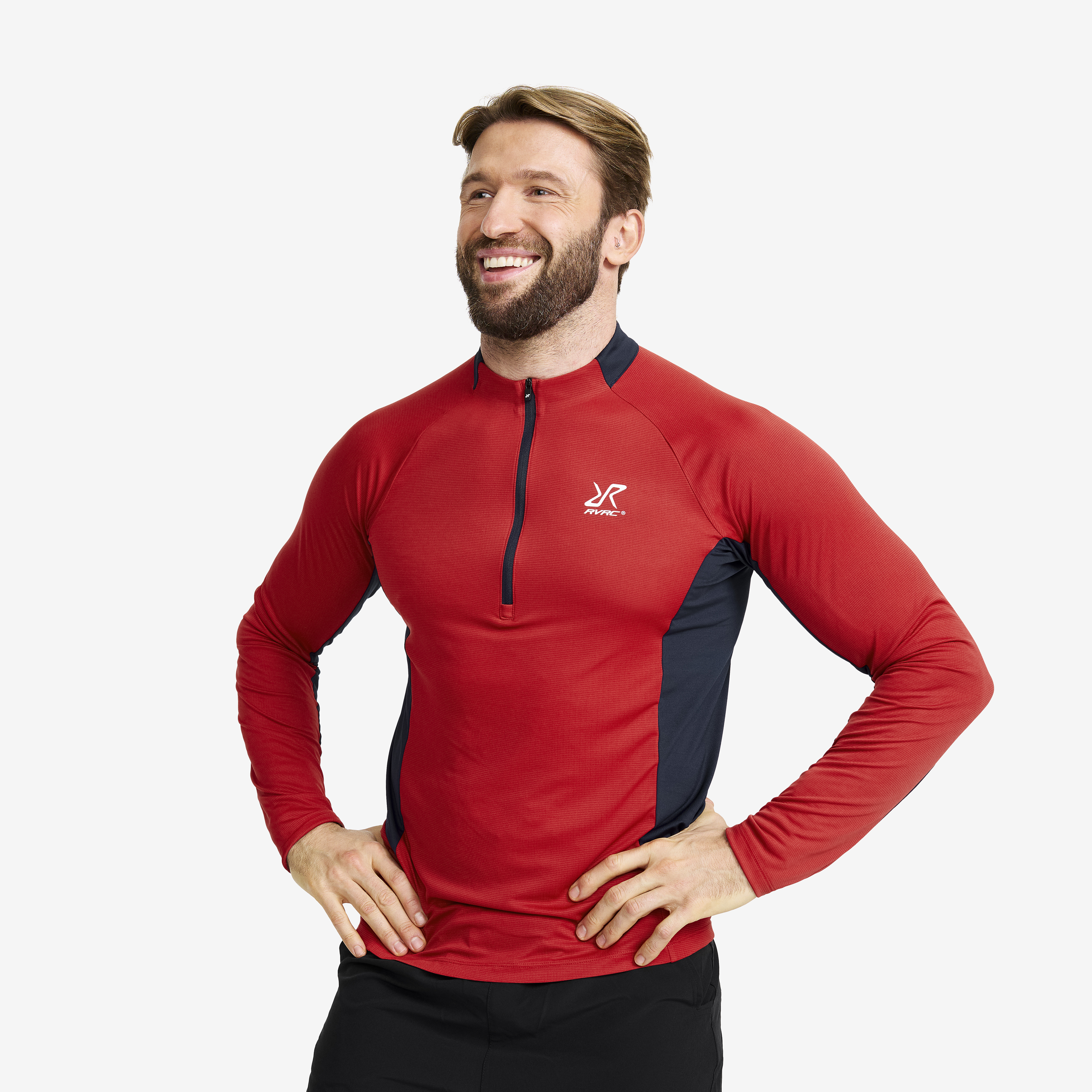 Force Light Half-zip Top Herr Lava Falls/Navy, :2XL