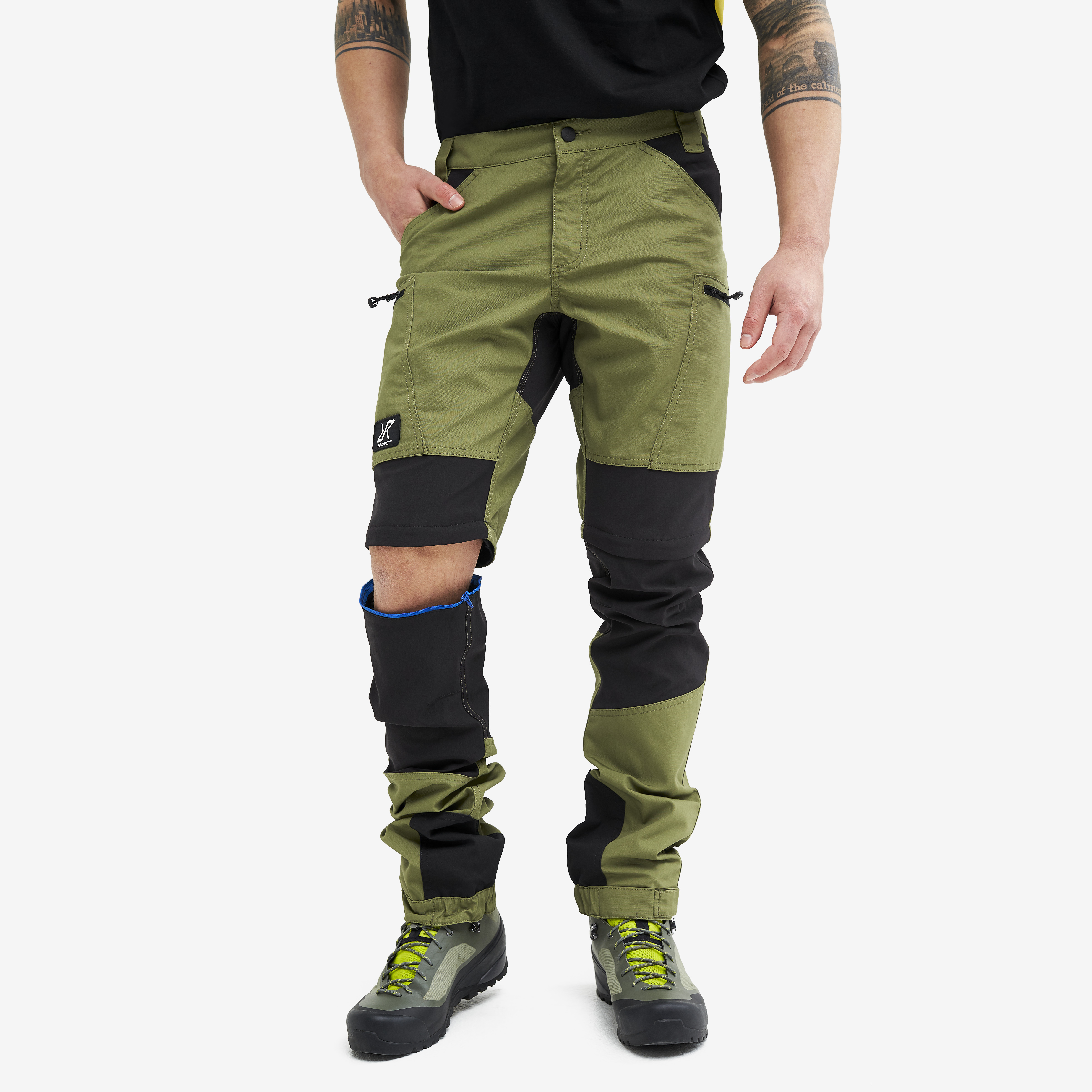 Nordwand Pro Zip-off hiking pants for men in green