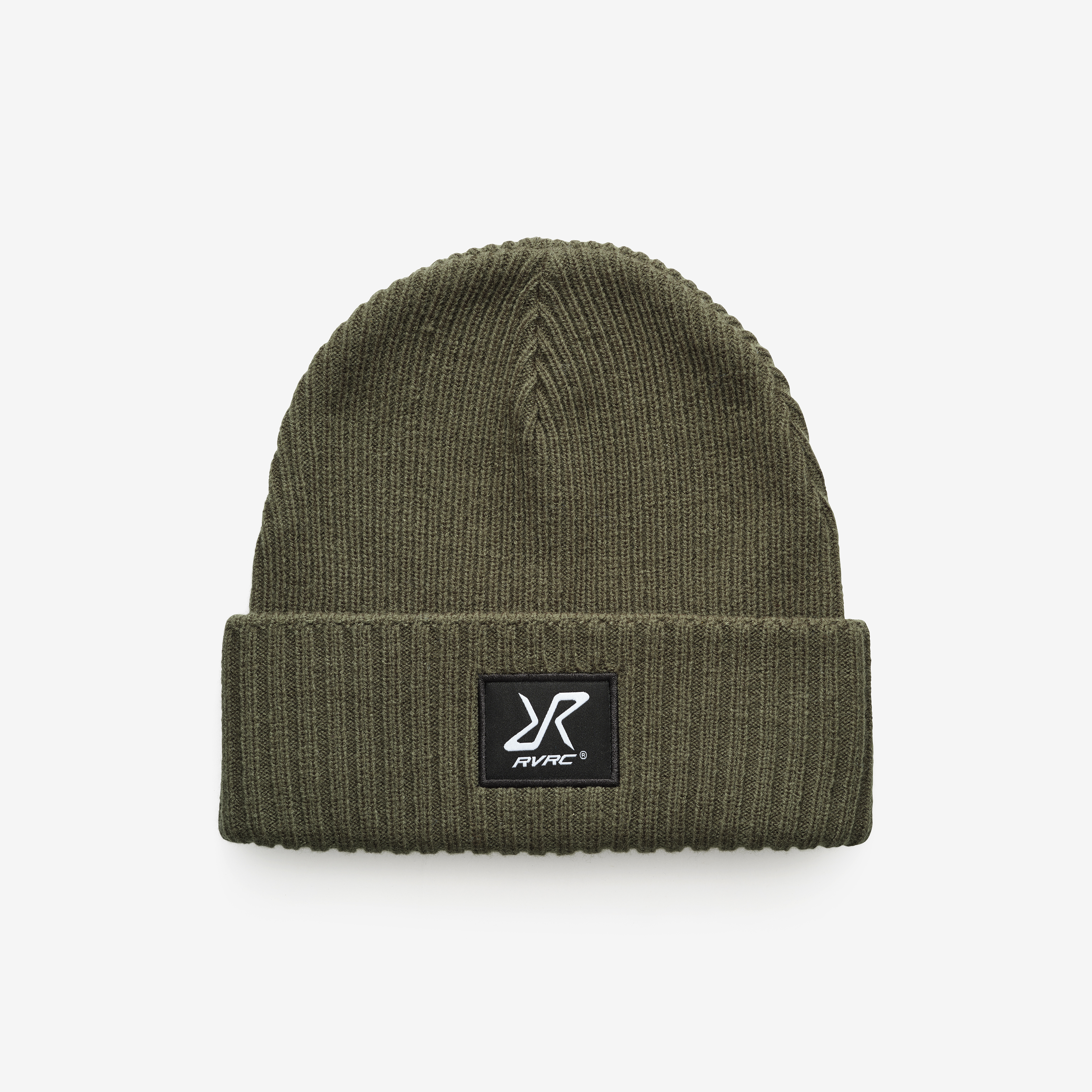 Ribbed Patch Beanie Forest Night