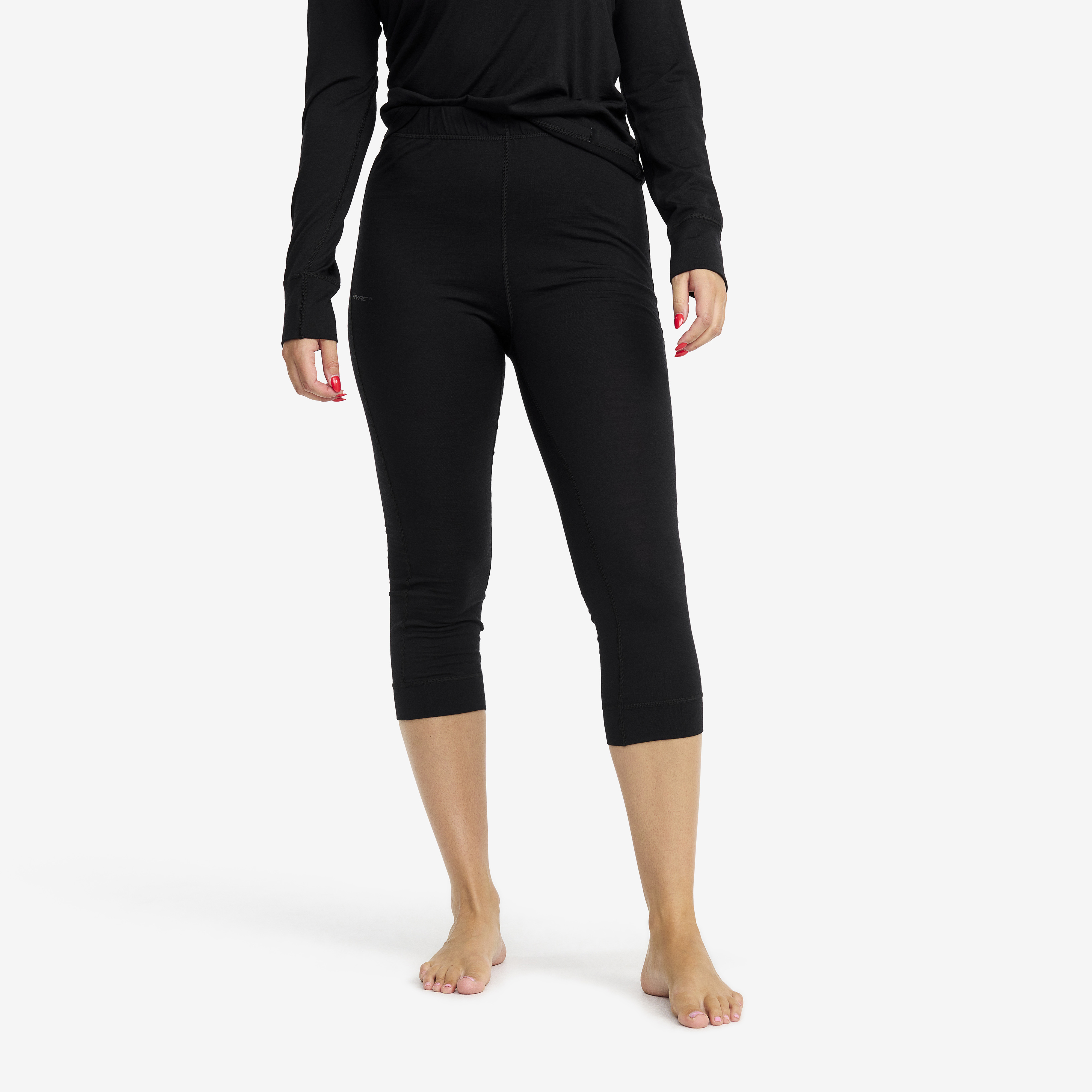 Mount Merino 3/4 Pants - Dam - Black, Storlek:M - Underställ