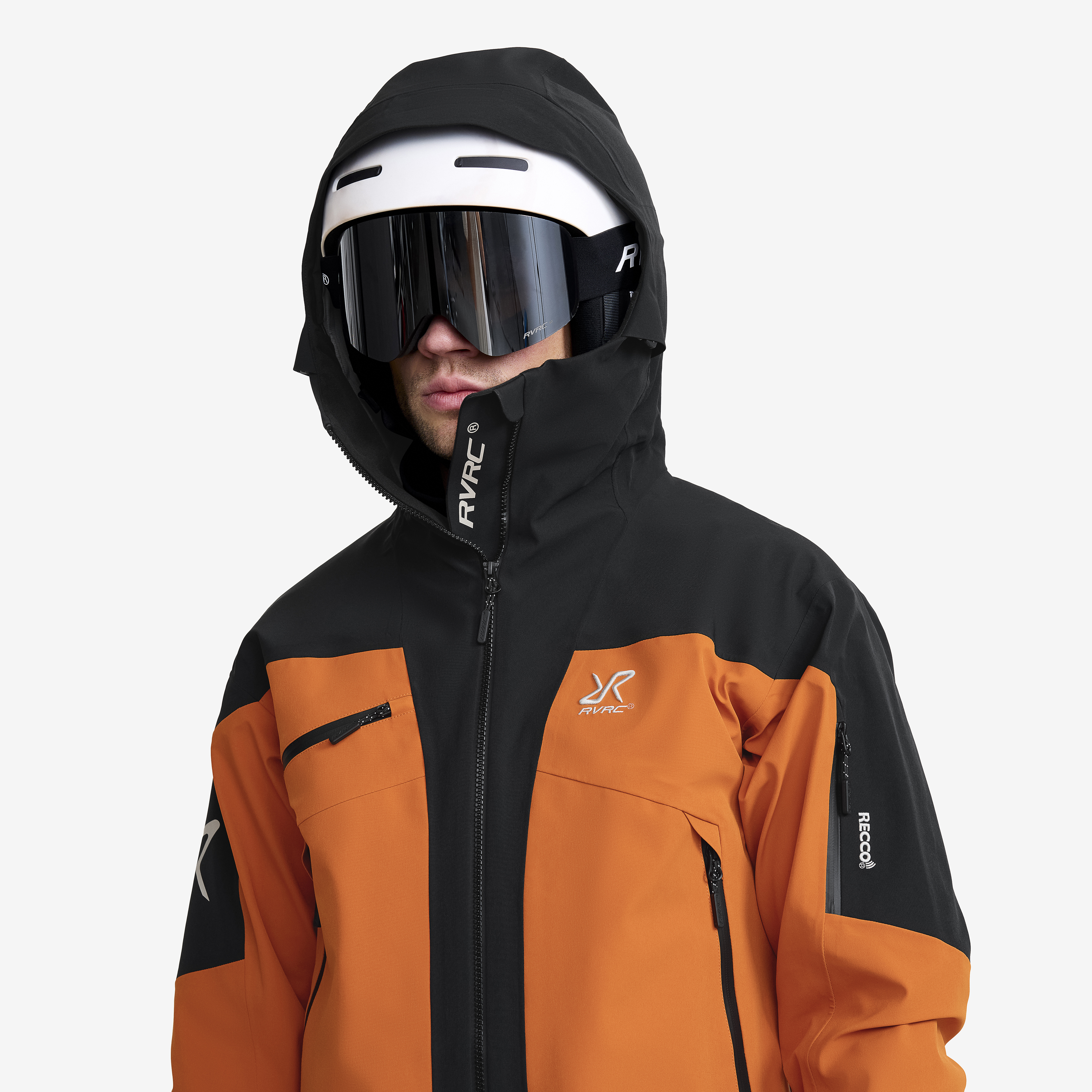 Atlas 3L Ski Jacket Men Hawaiian Sunset/Black | RevolutionRace