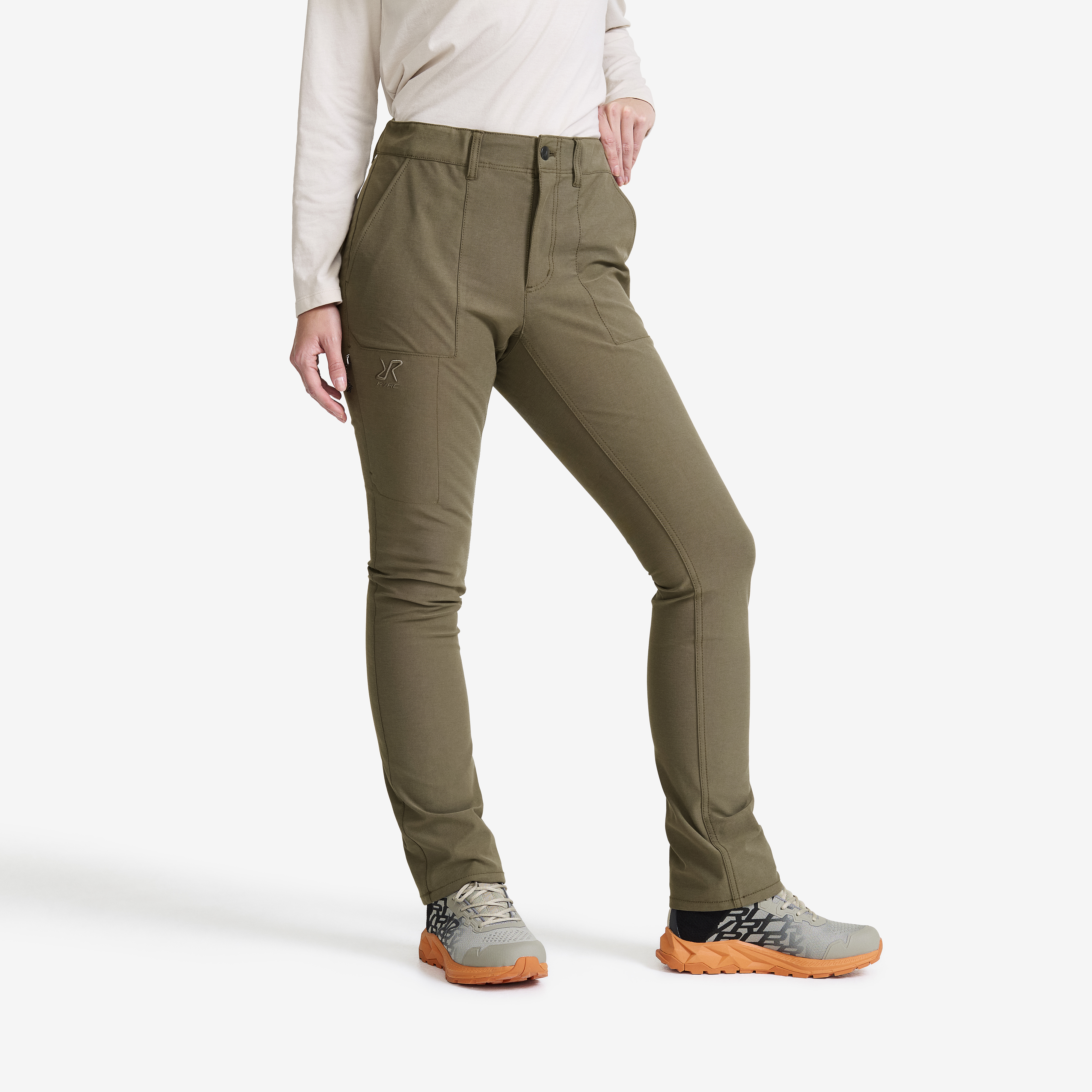 Surround Stretch Pants Light Moss Gray Dames