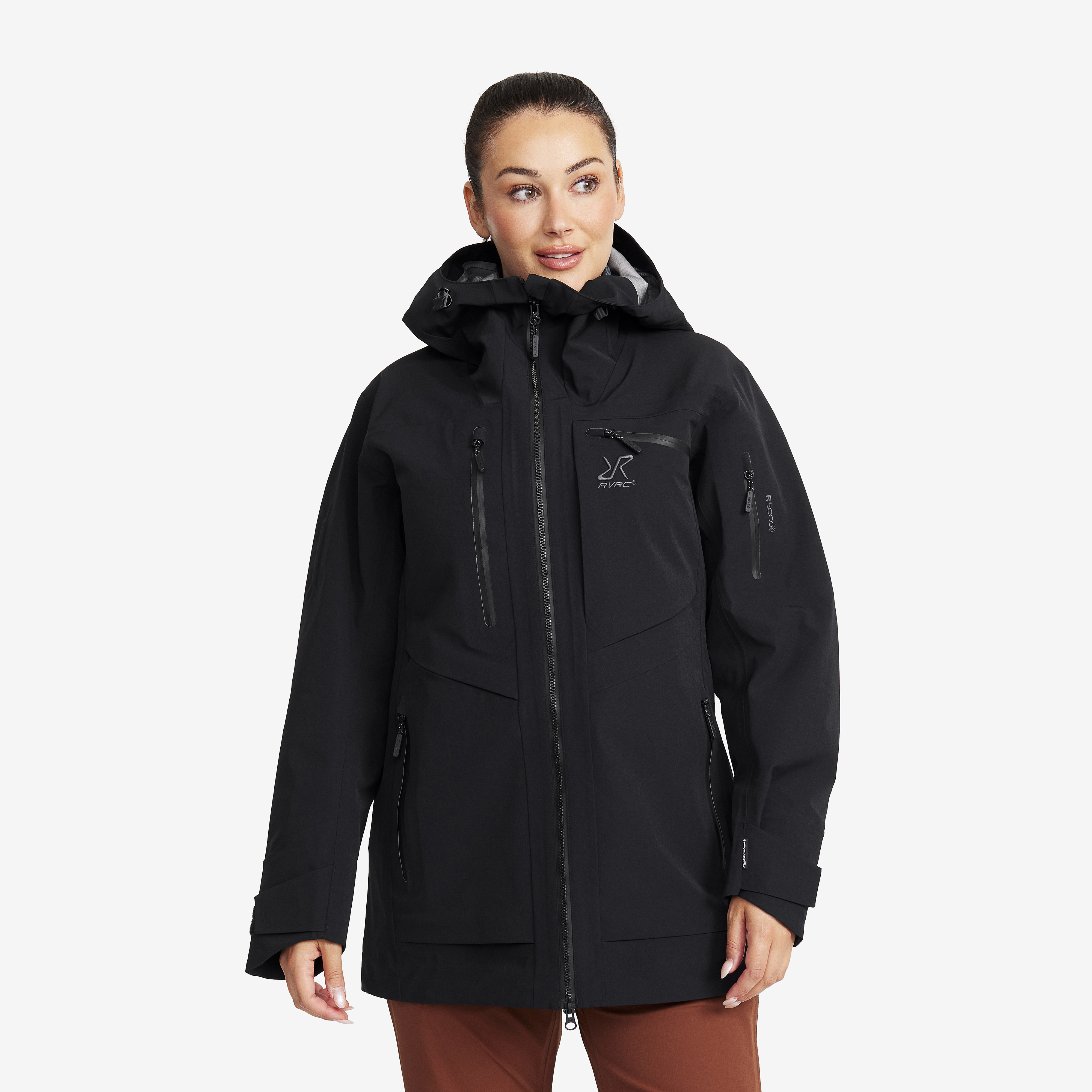 Cyclone Long 3L Jacket Black Dames,