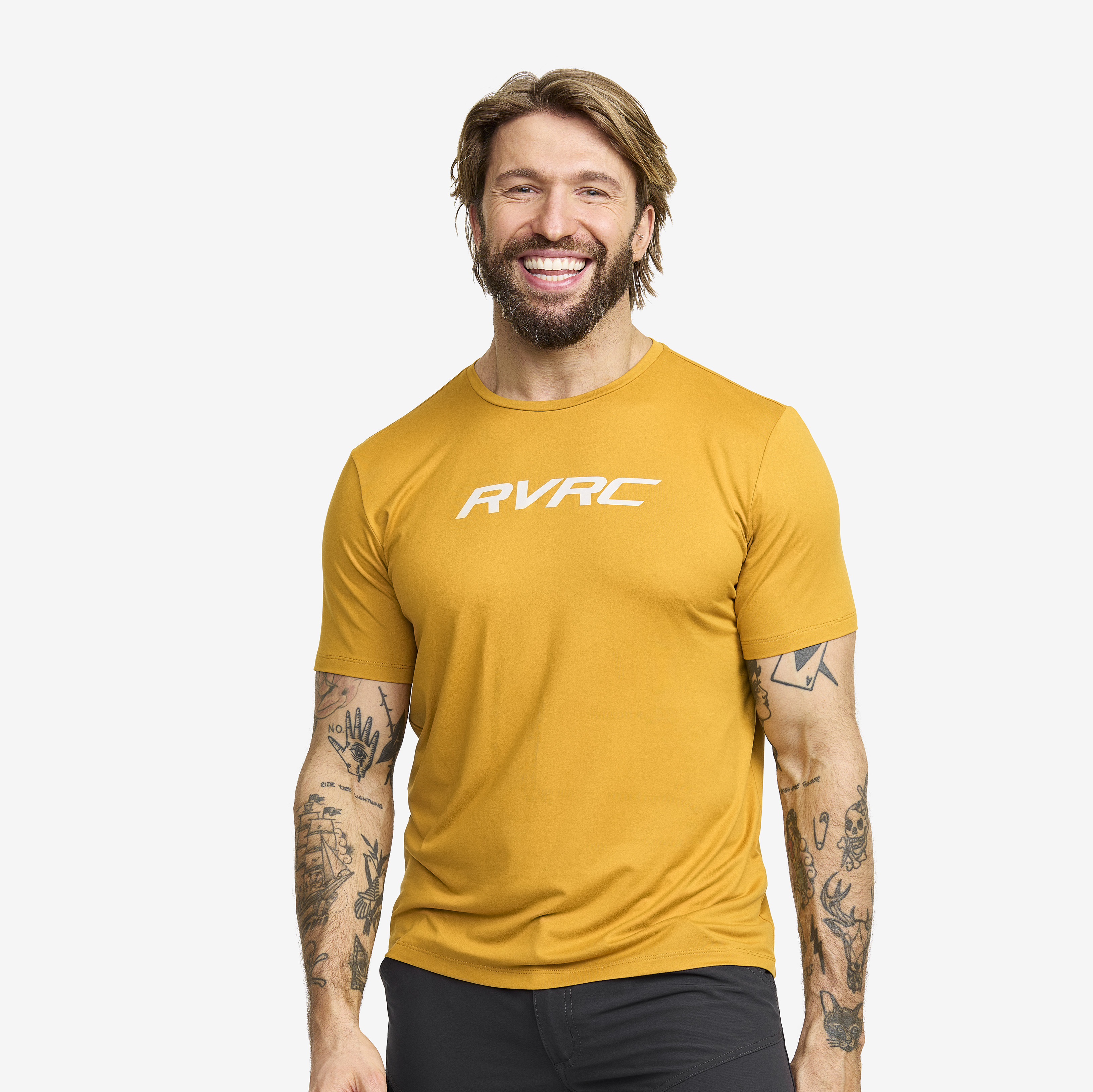 Mission Logo T-shirt Harvest Gold Męskie