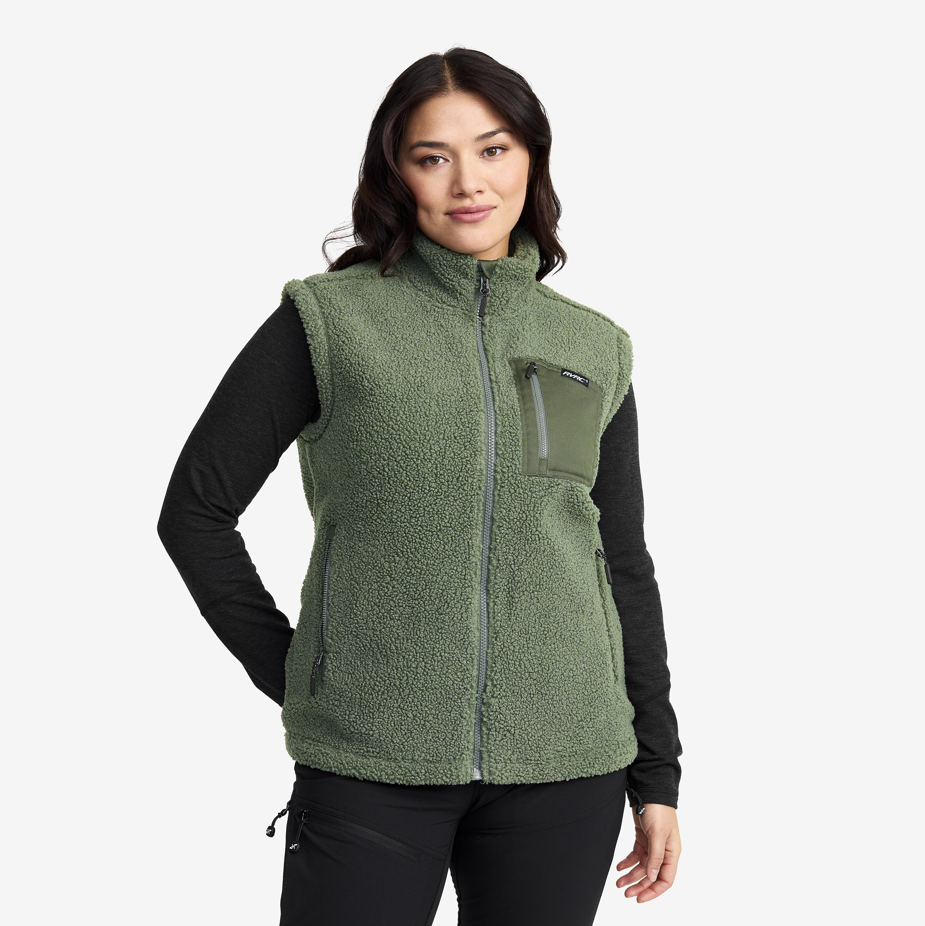 Bigfoot Pile Vest Dusty Green Damen