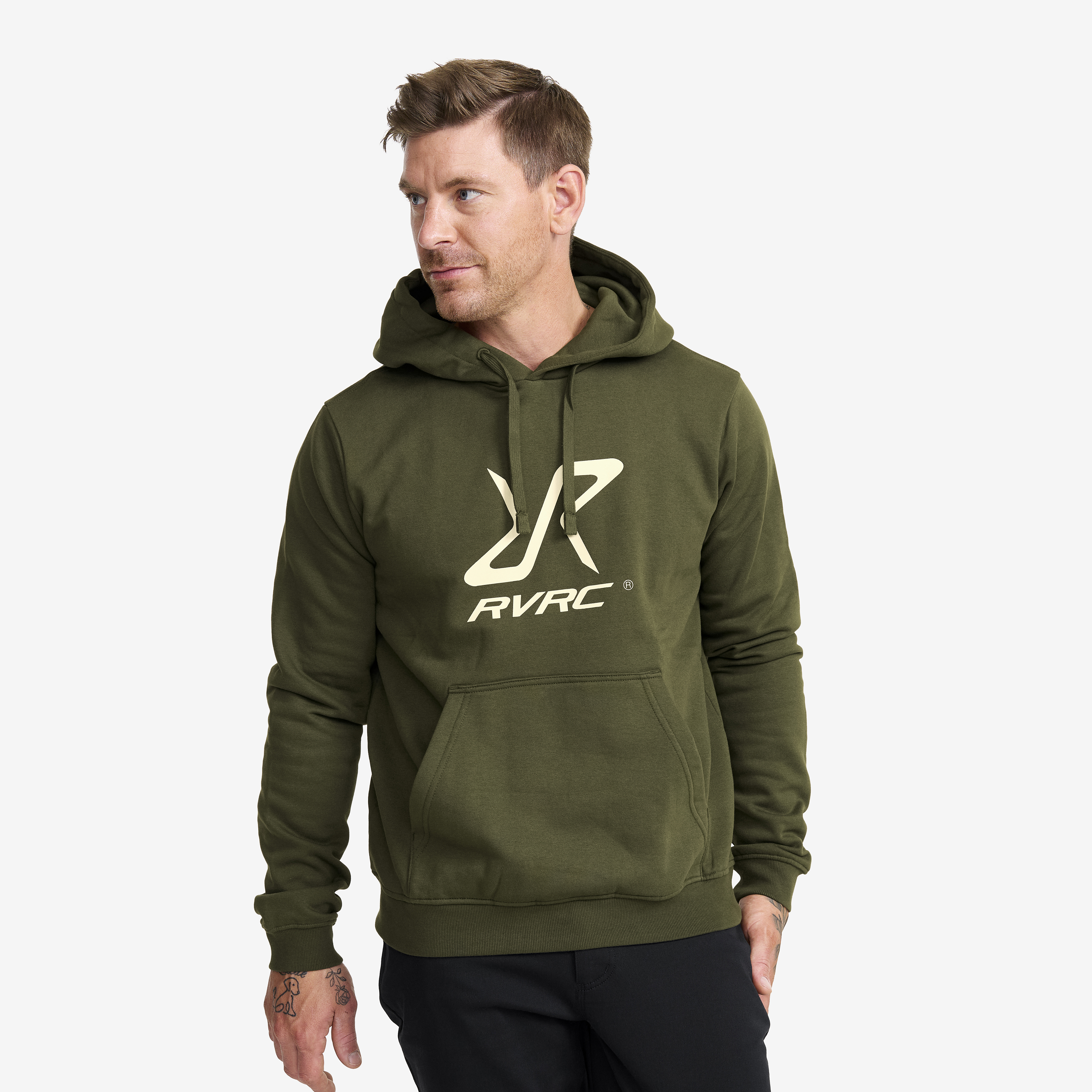 RVRC Hoodie Herr Forest Night/Oatmeal, :XS