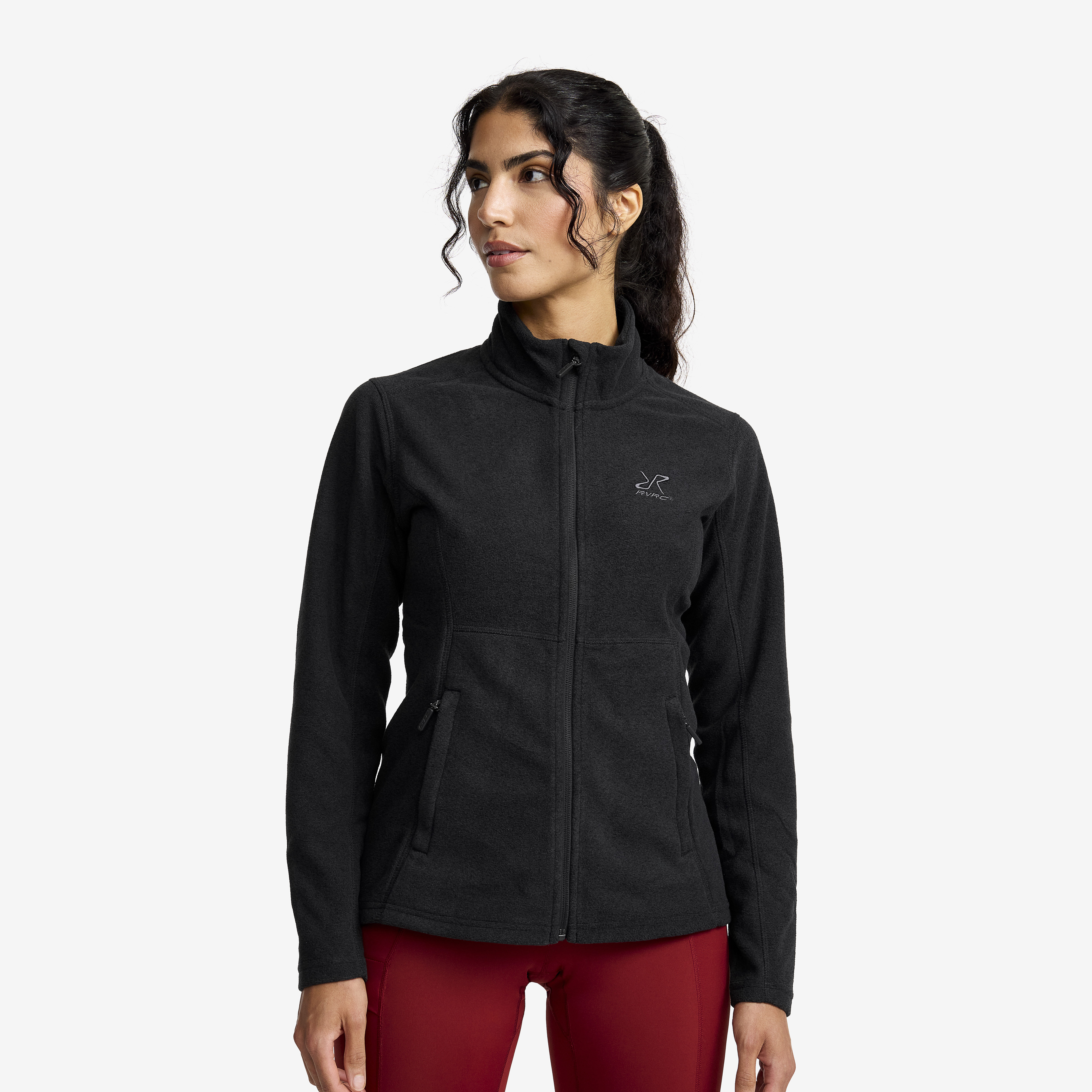 Essential Full-zip Fleece Black Dame