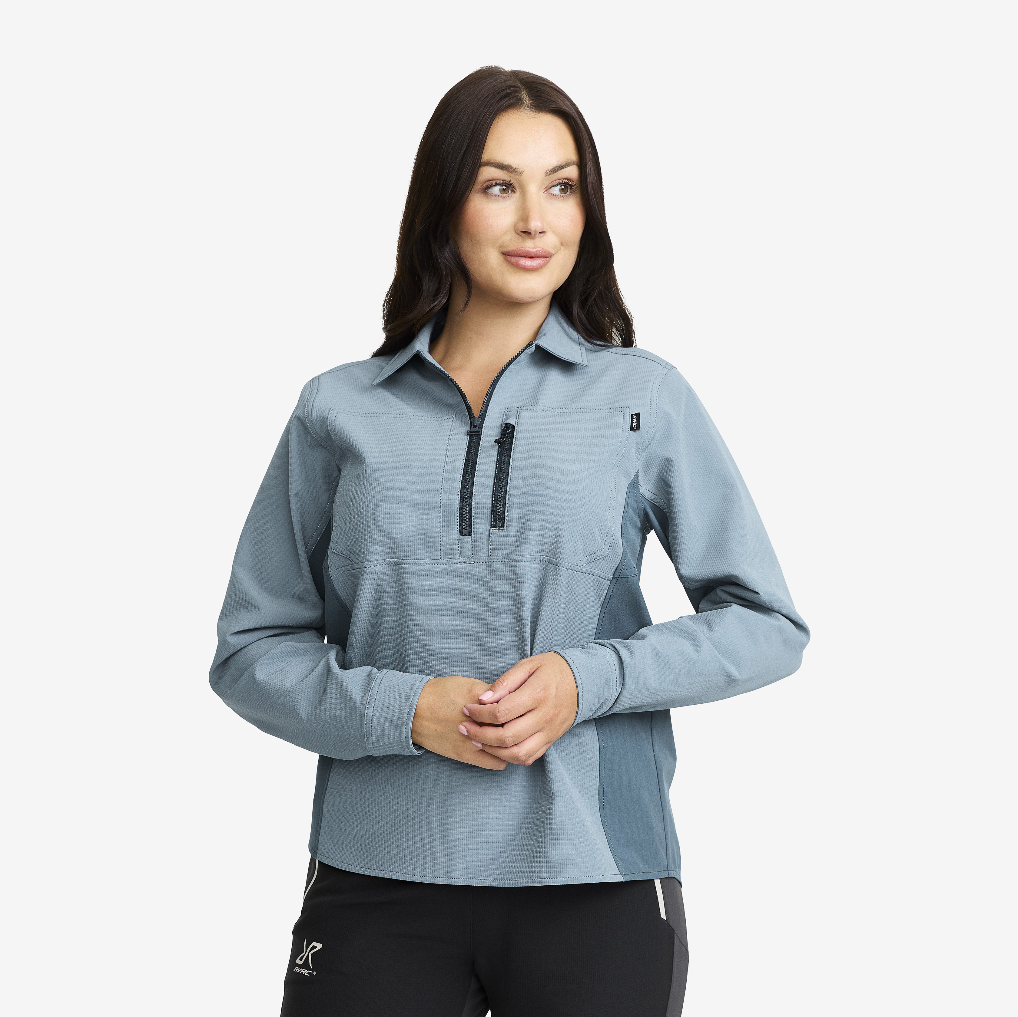 Ridge Half-zip Trek Shirt Naiset Orion Blue/Blue Mirage Koko:L – > Paidat > Flanellipaidat & Pitkähihaiset Paidat