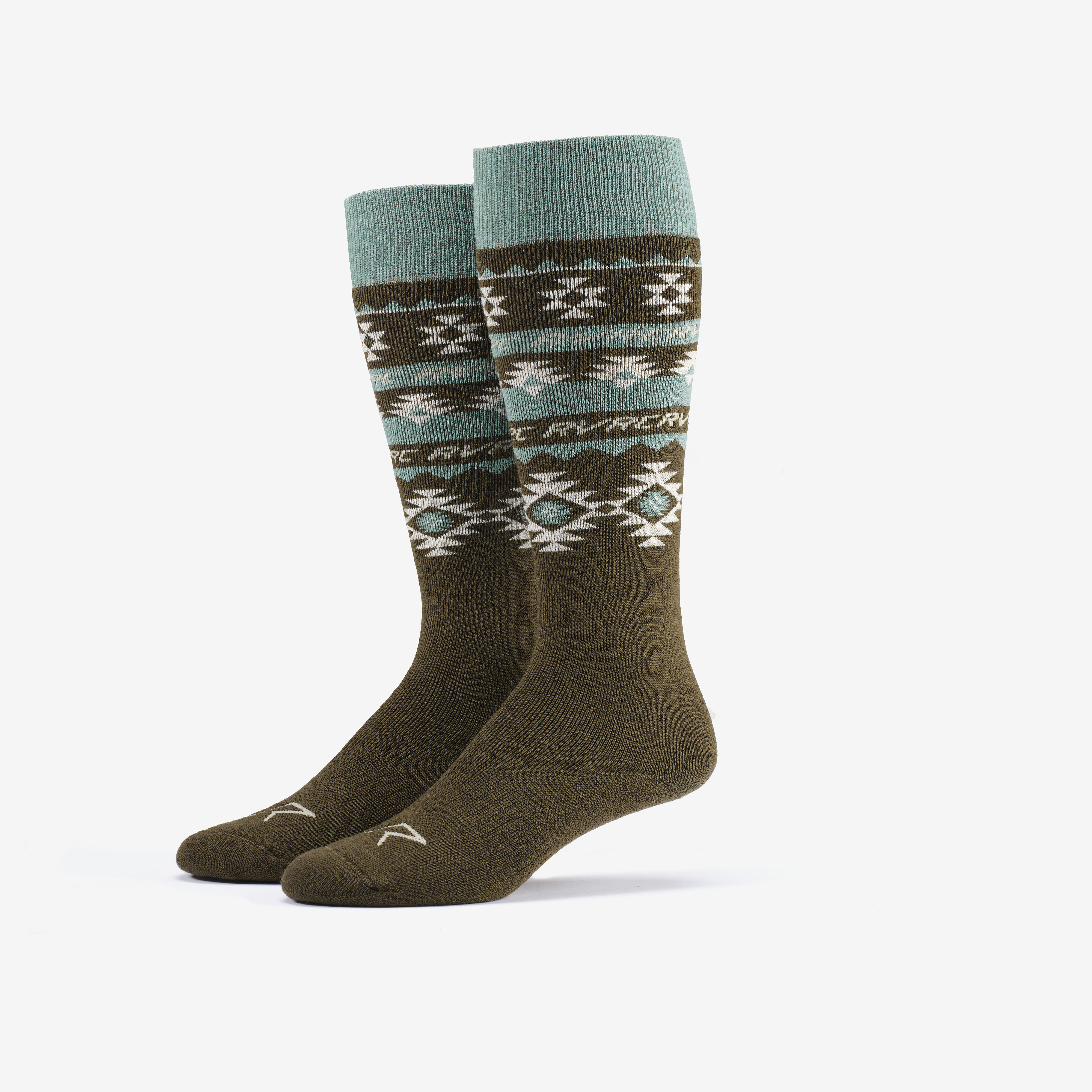 Alpine Terry Socks Unisex Kambaba Green/Peyote