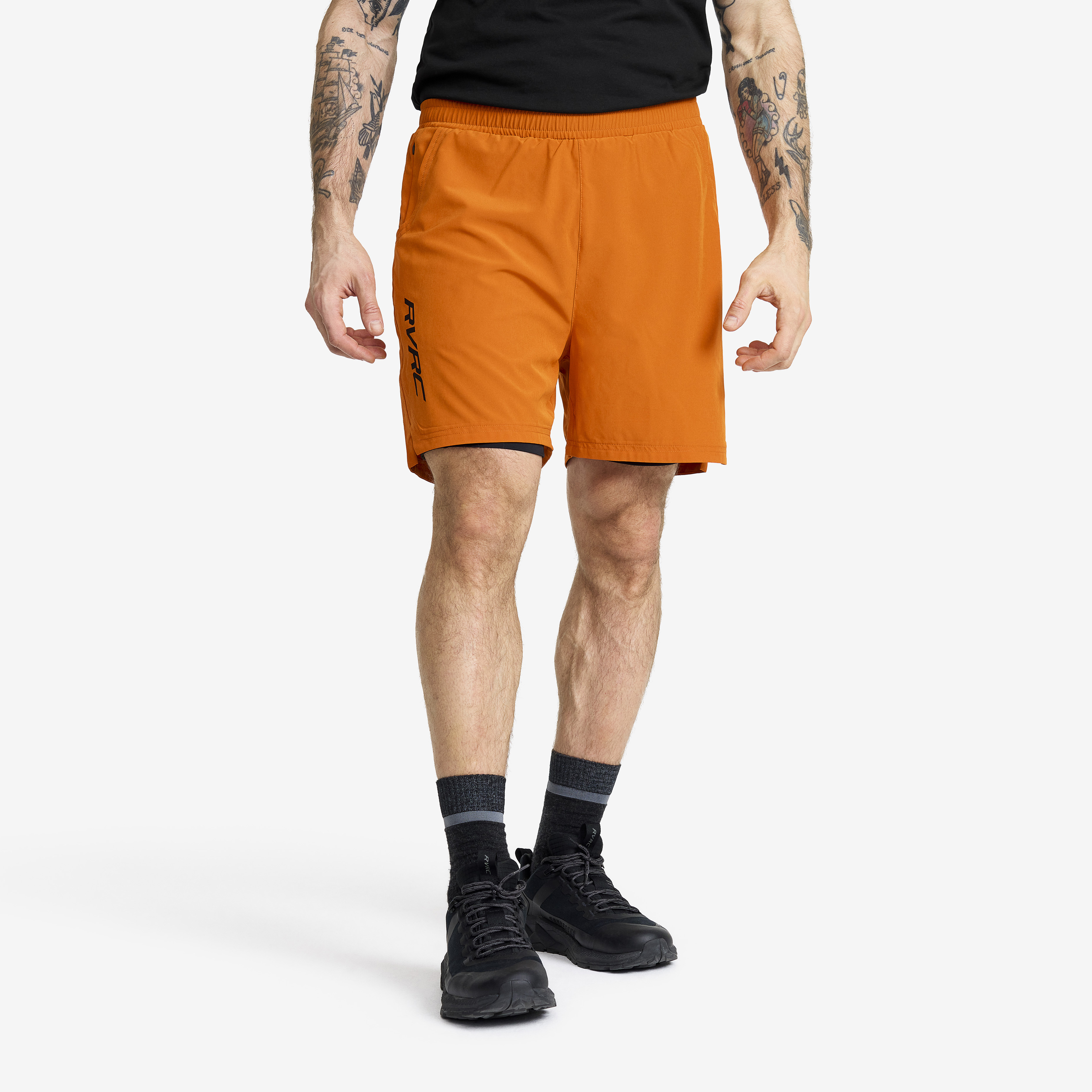 2-in-1 Shorts – Herr – Hawaiian Sunset Storlek:XL – Byxor > Shorts