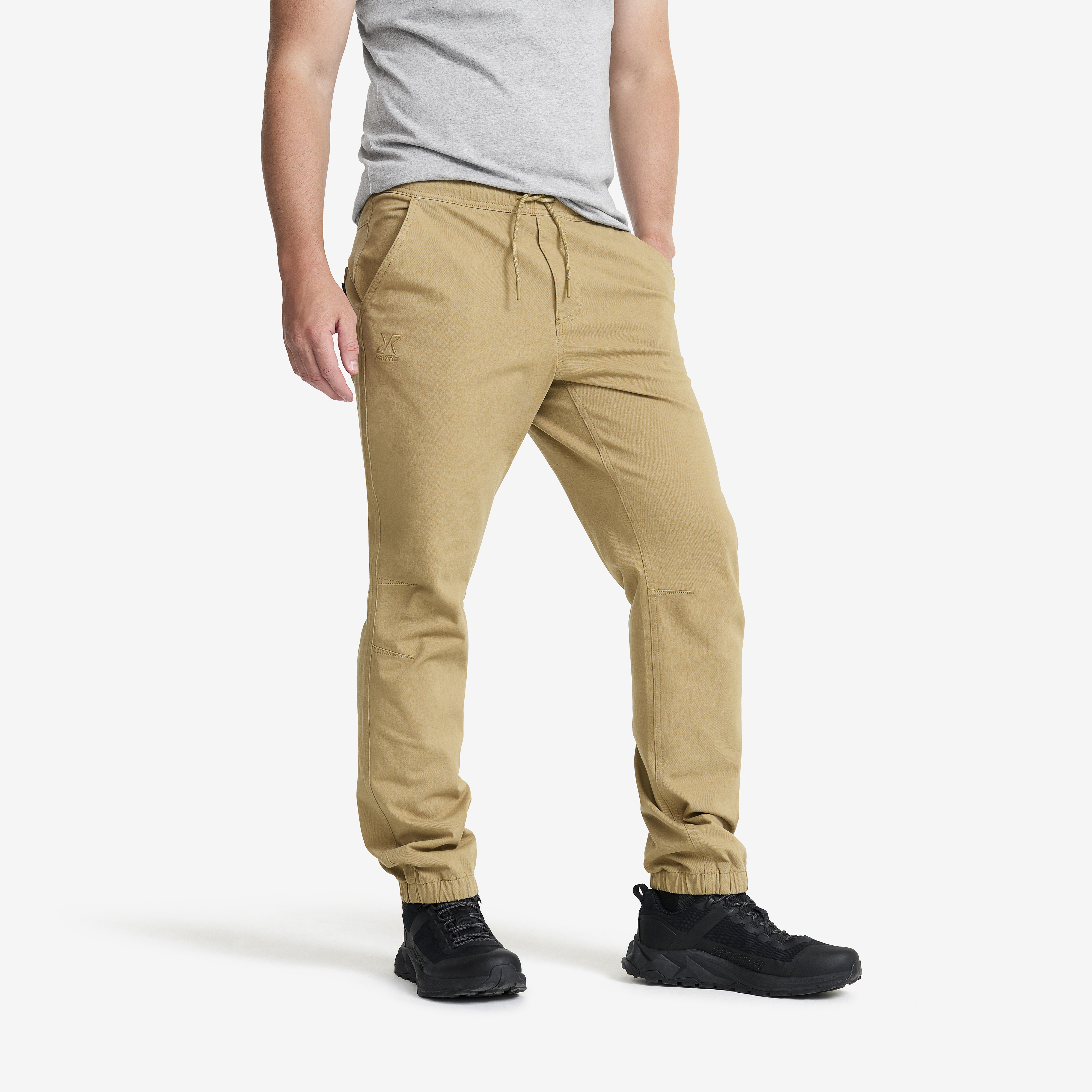 Oak Twill Stretch Joggers Kelp Beige Herr,