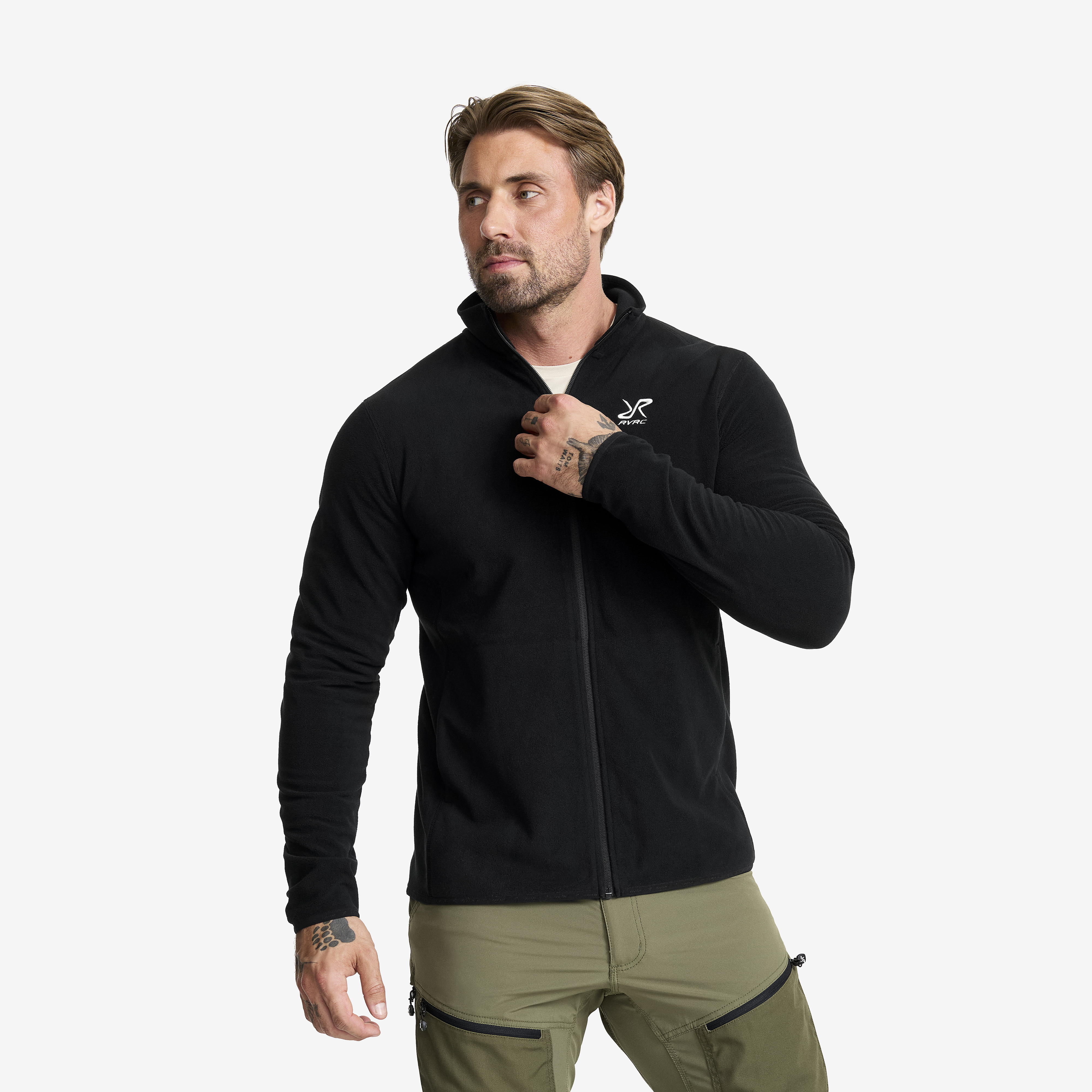 Hiker Full-zip Fleece Black Herren, 
