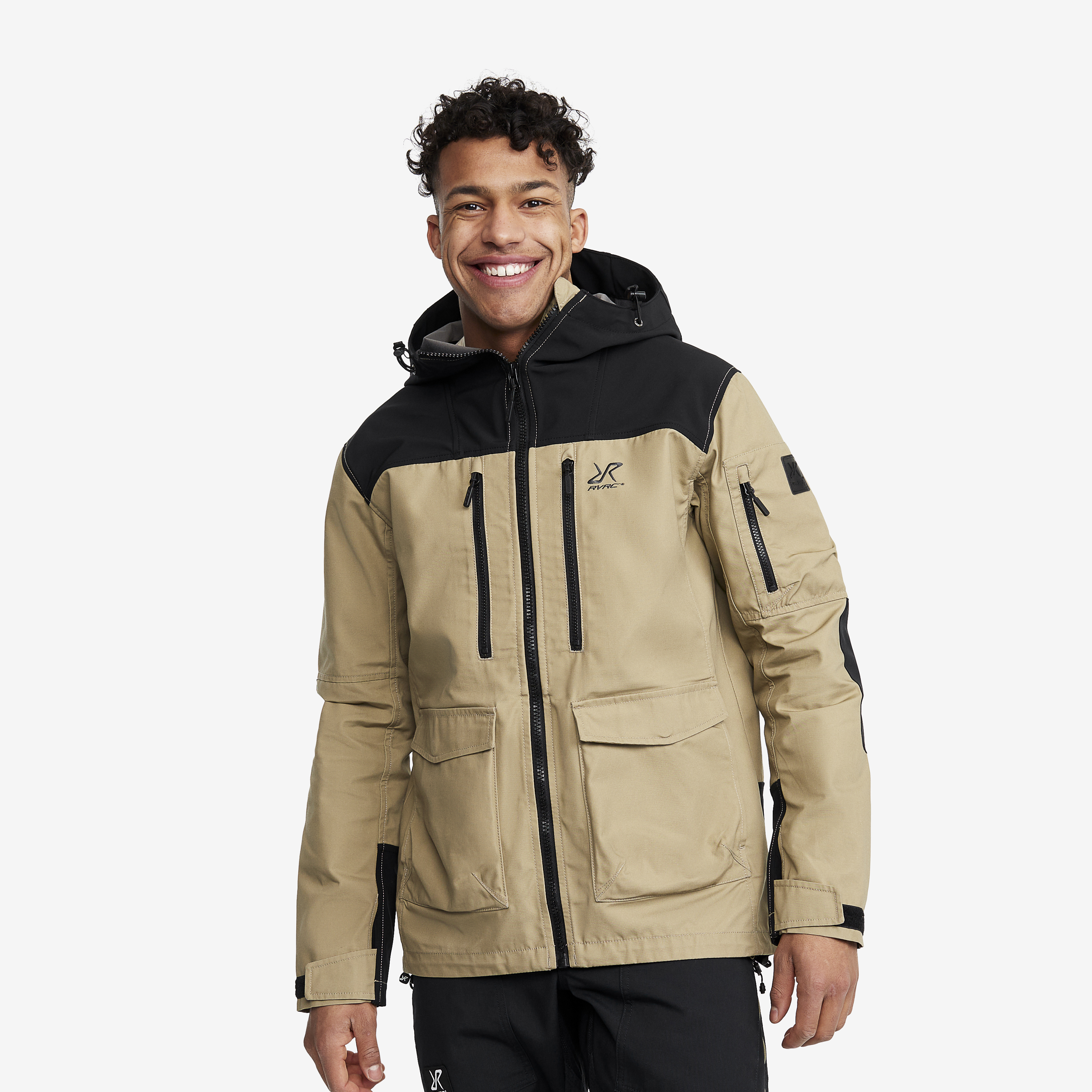 Outdoor Jacket Khaki Męskie