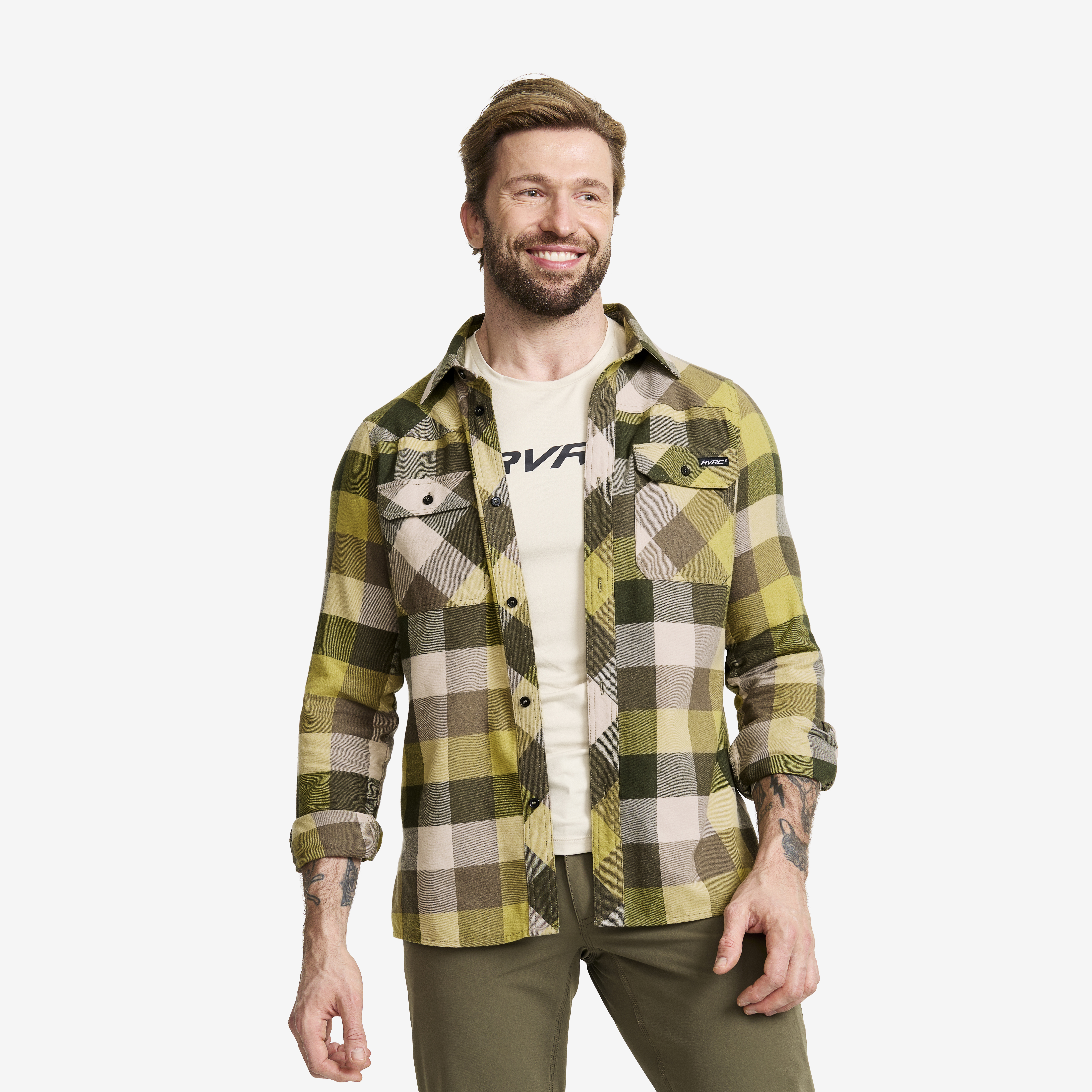 Campfire Shirt Light MossGray/Multi Herren