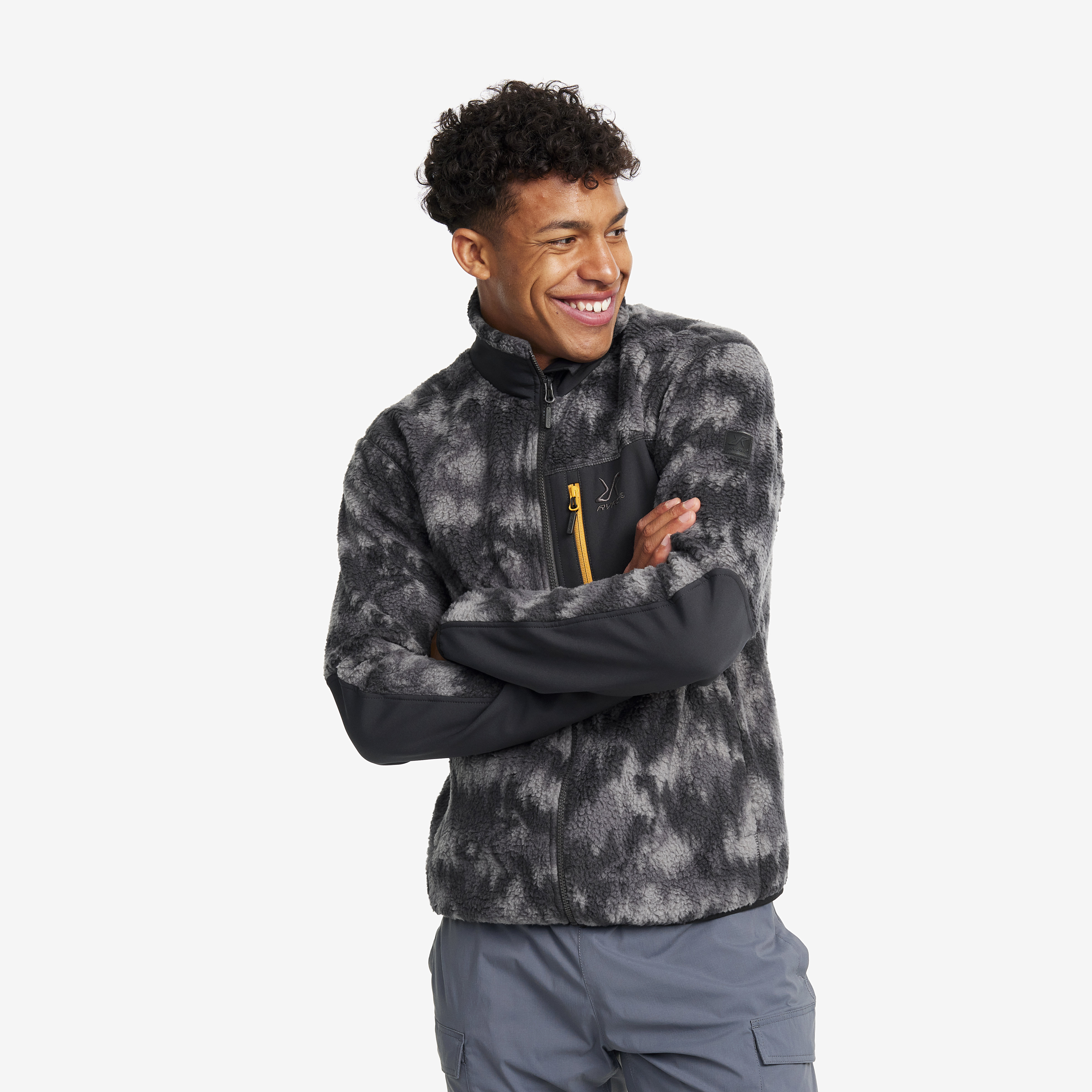 High Pile Fleece Jacket Herre Anthracite