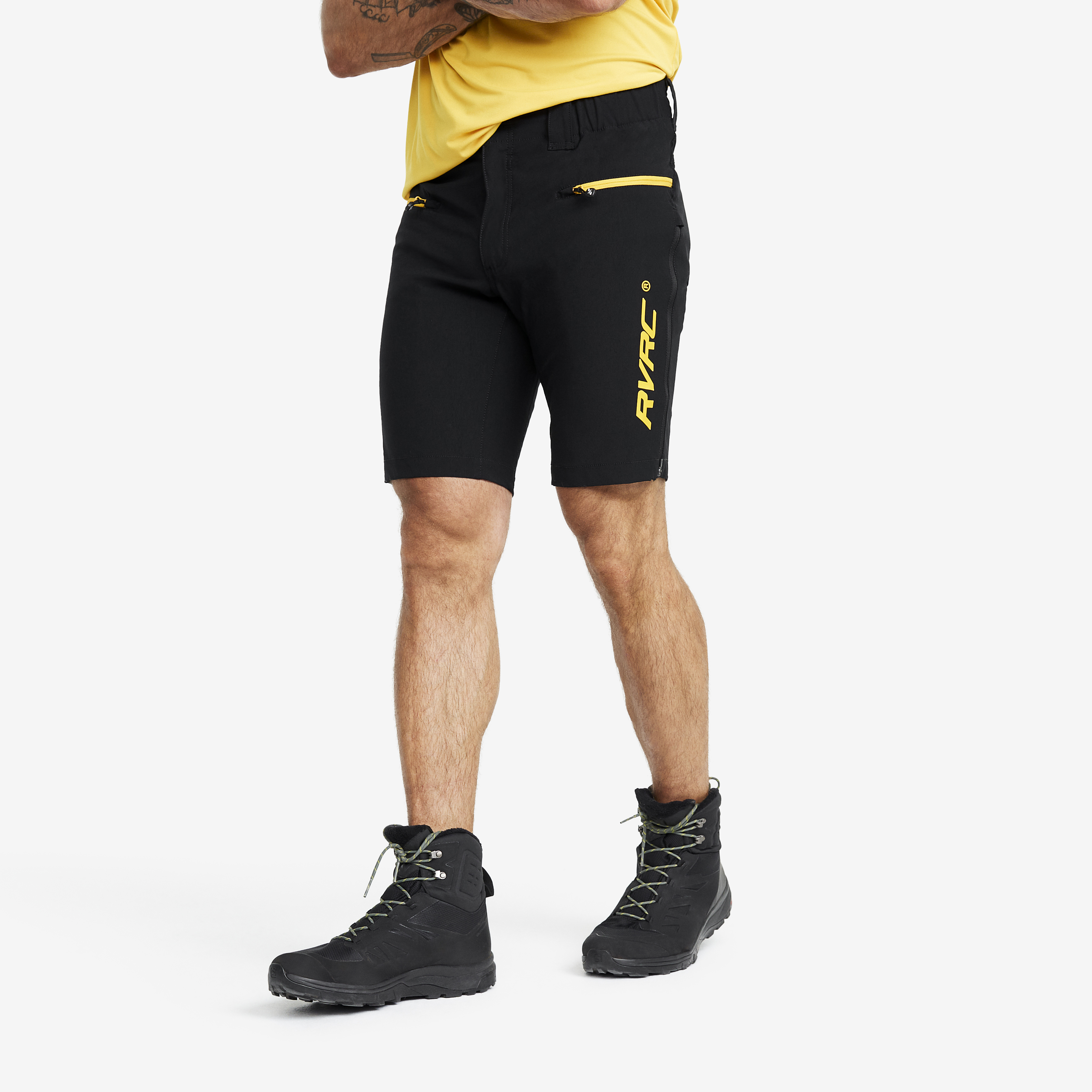 Trail Pro  Shorts Black/Yellow Hombres