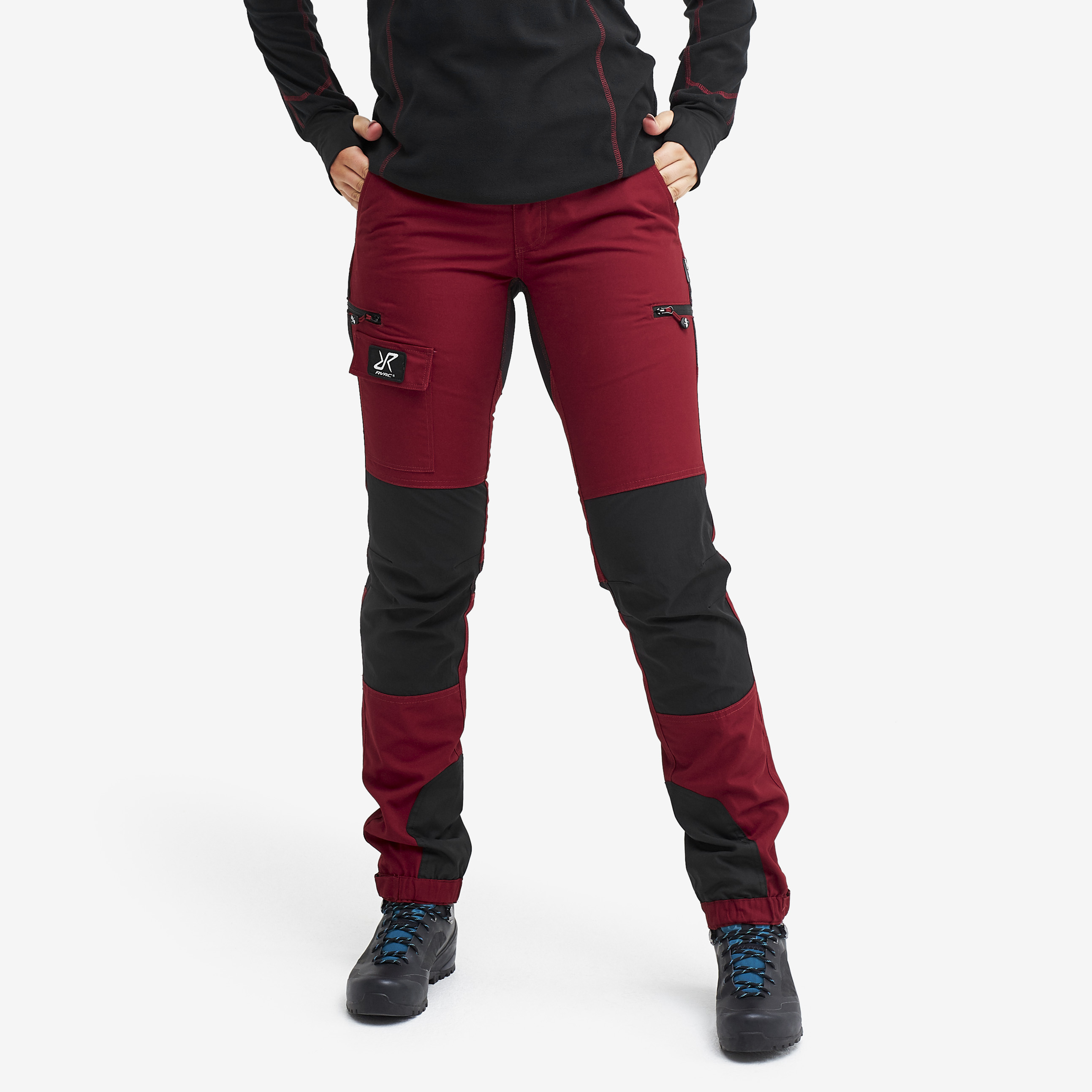 Nordwand outdoorové kalhoty pro ženy v červené barvě
