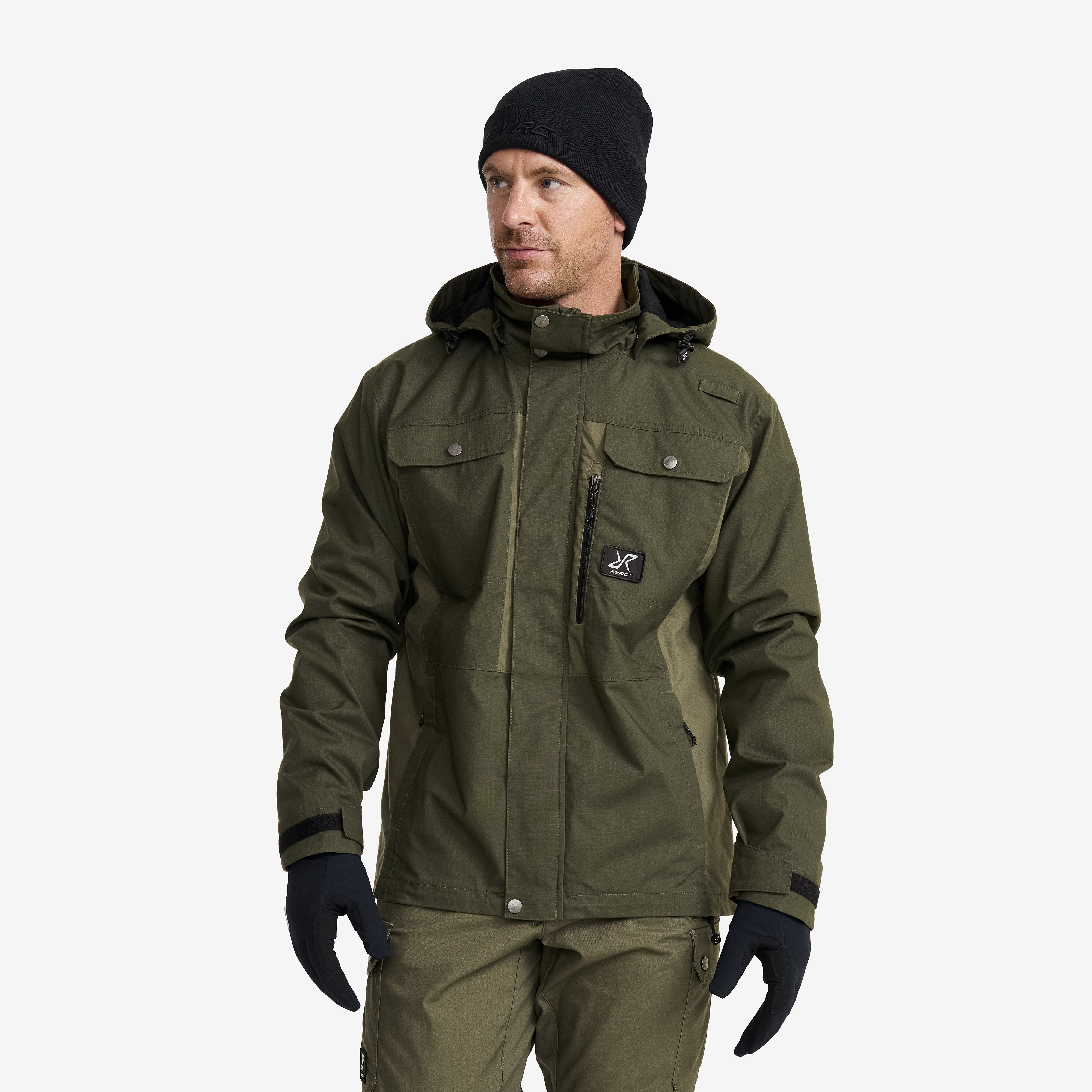 Field Pro Warm Outdoor Jacket Herr Grape Leaf/Forest Night, :S