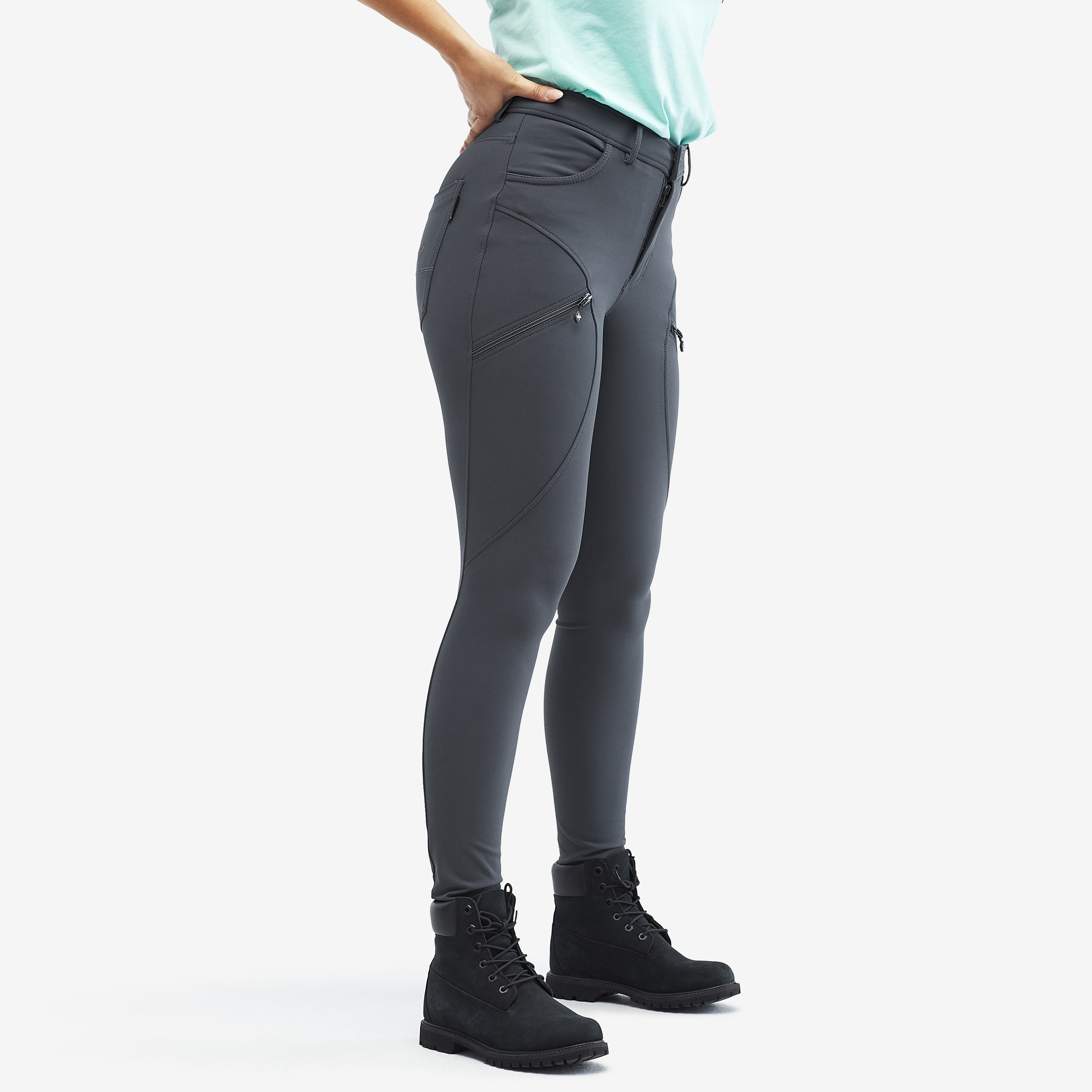 Bouncer Highwaist Jeans Iron Grey Damskie,