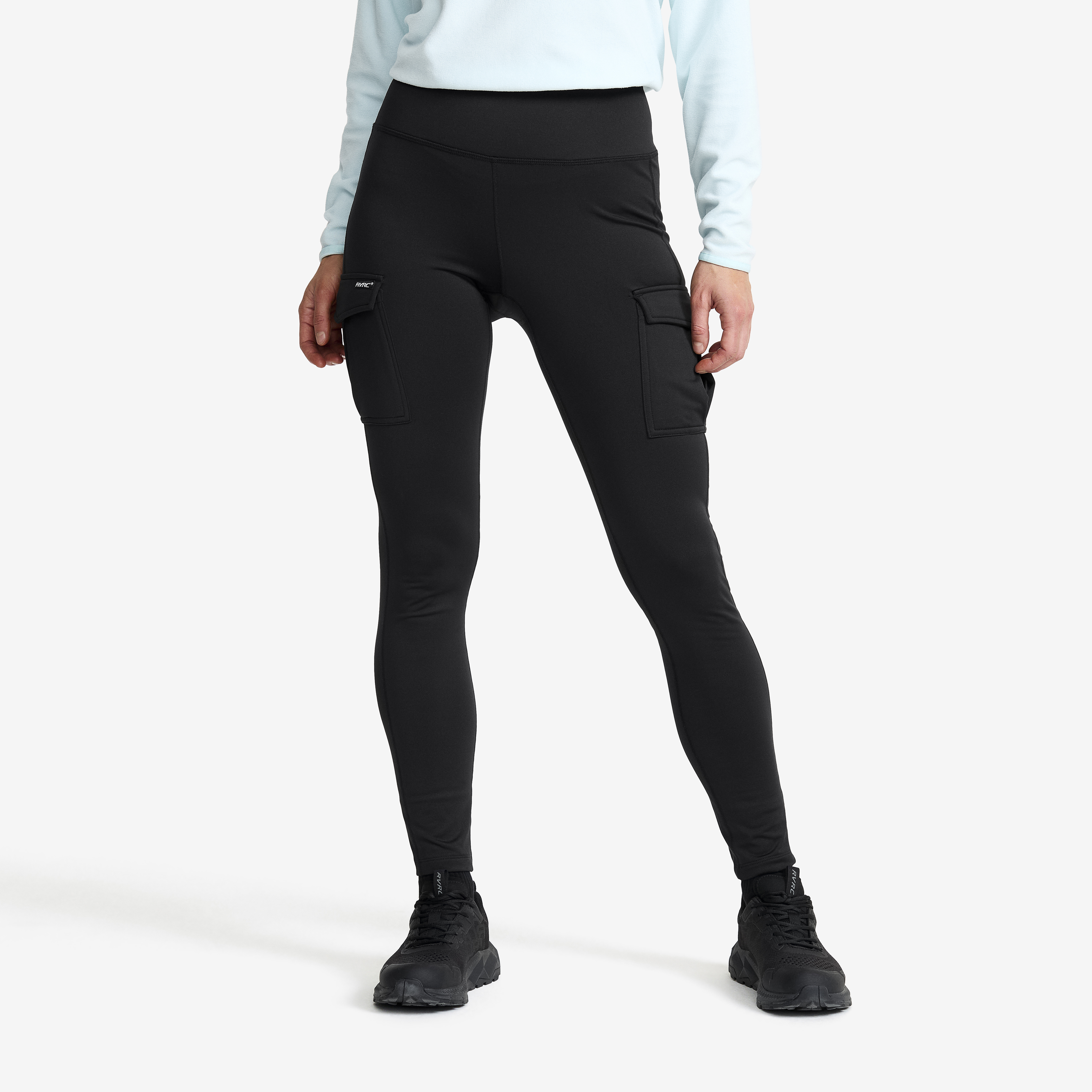 Alaska Fleece Lined Pocket Leggings Black Naistele,