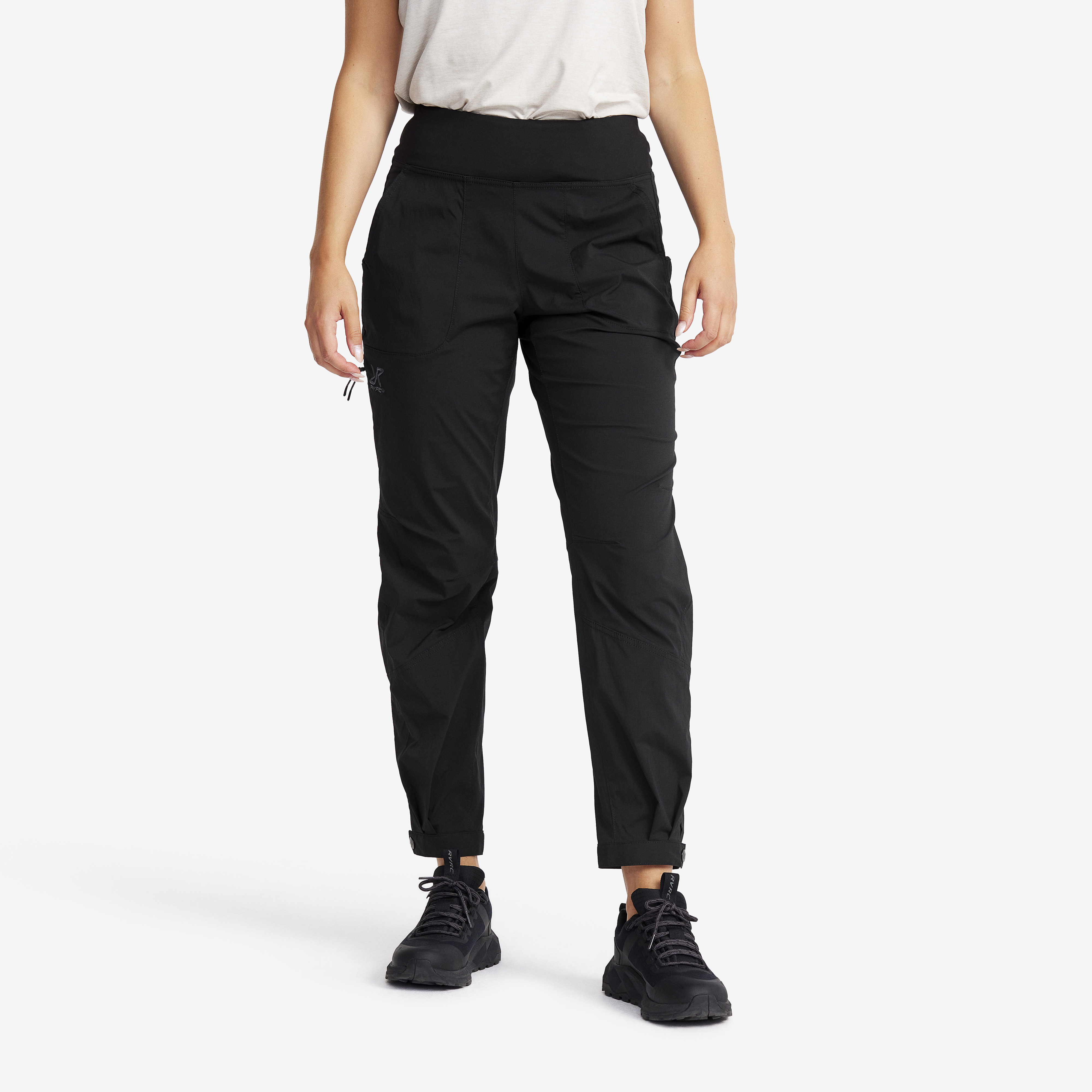 Breezy Curved Ankle Stretch Pants Black Dam,