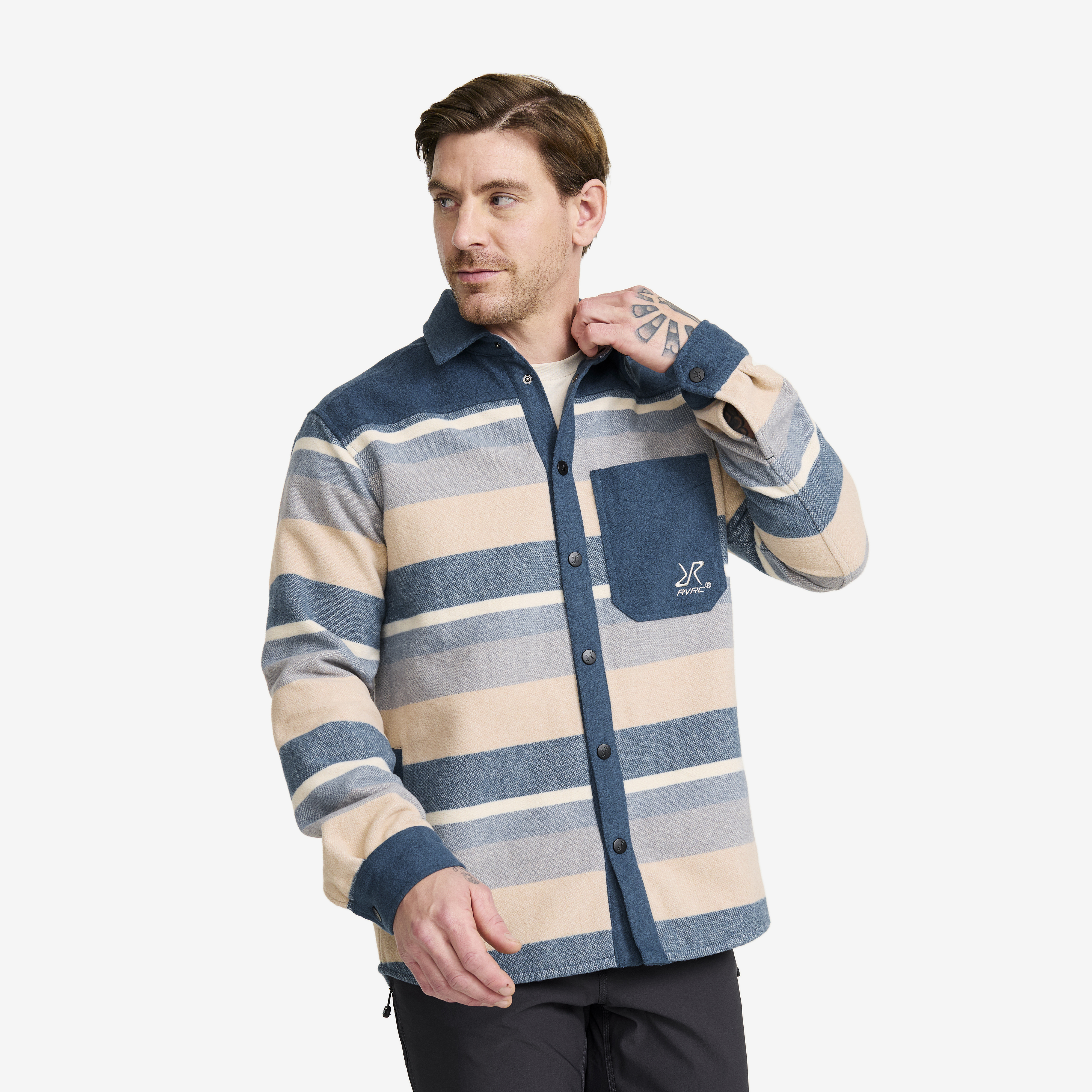 Highland Warm Overshirt Orion Blue/Peyote Heren,