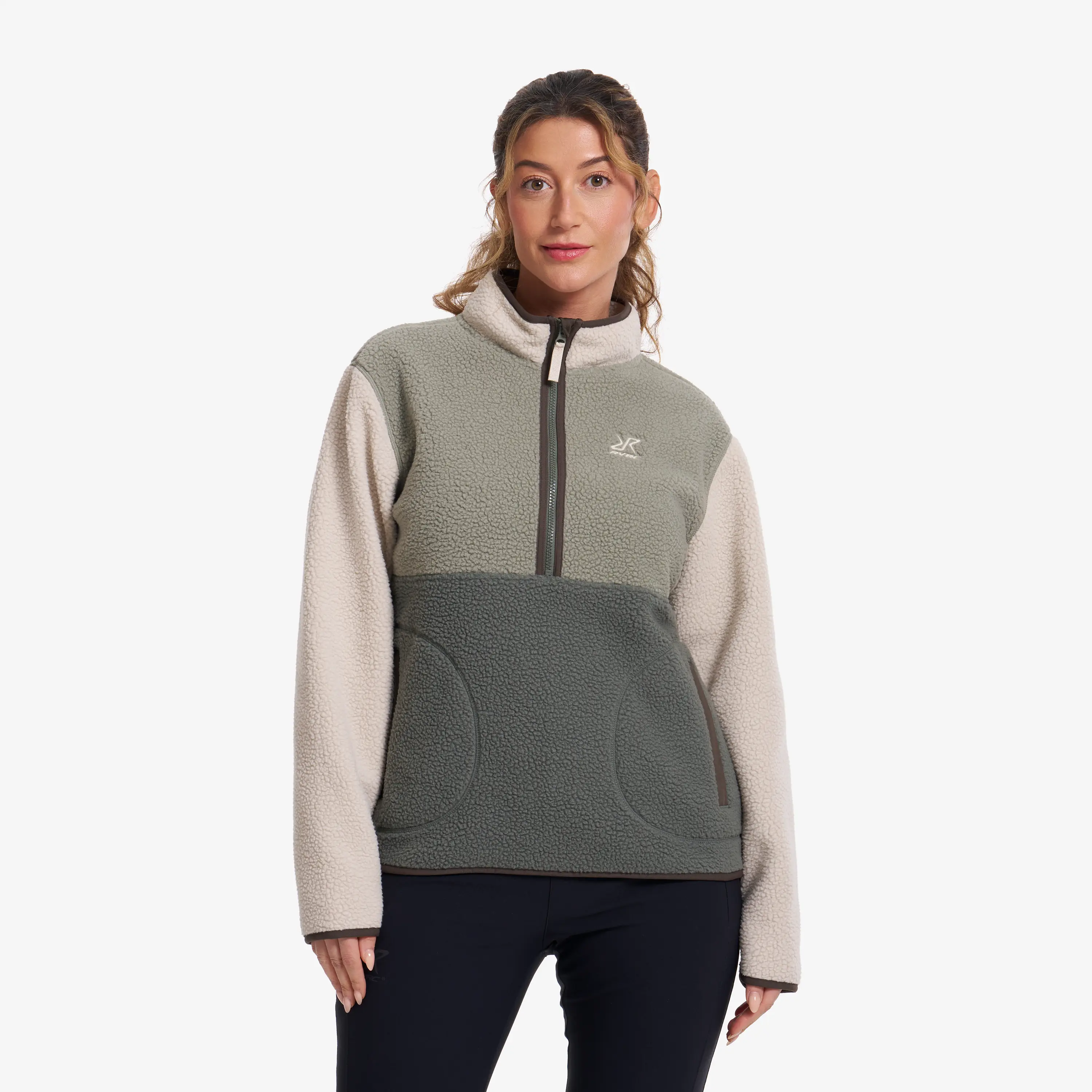 Canyon Half-zip Pile Fleece Peyote/Shadow Green Damen, 