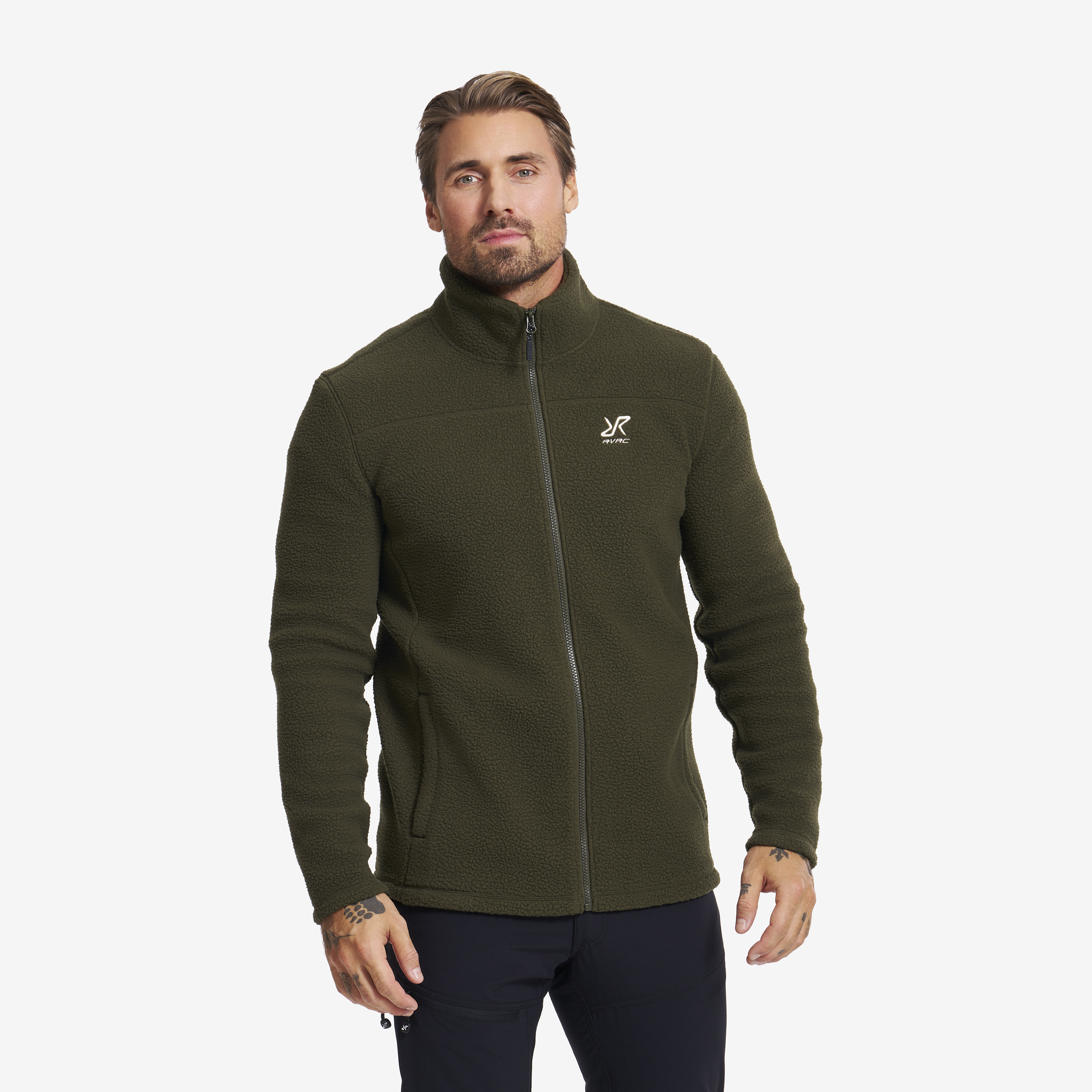 Moss Pile Fleece Jacket Forest Night Herren, 