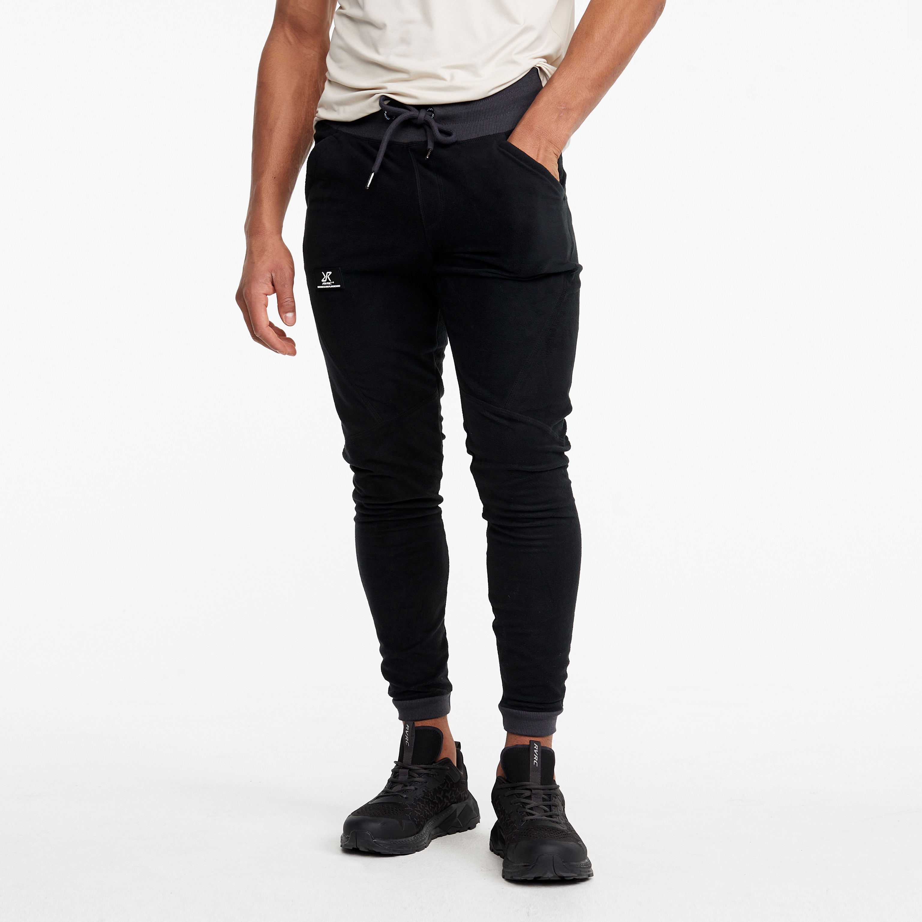 Trekker Fleece Pants Jetblack Herr