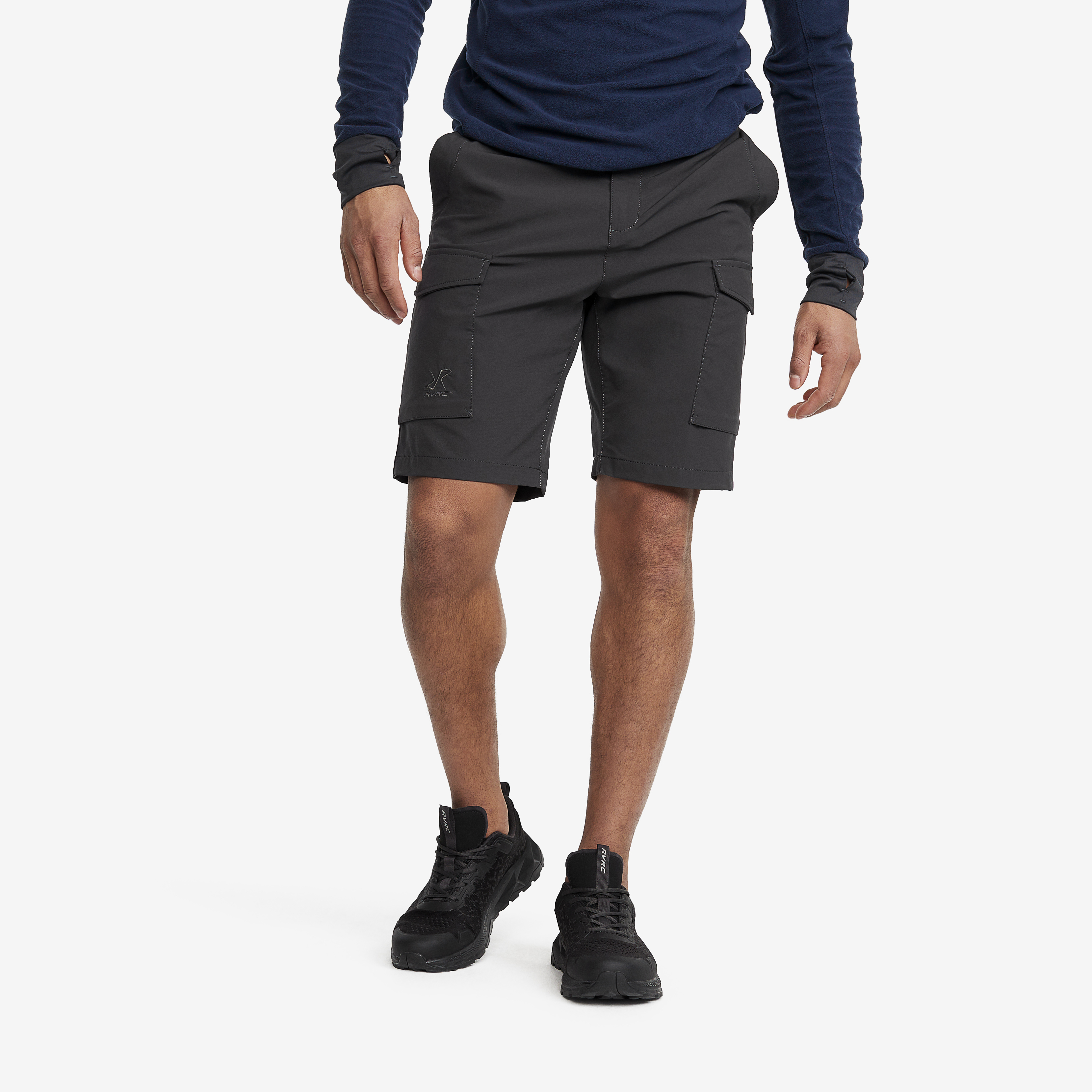 Adventure Cargo Stretch Shorts Men Anthracite | RevolutionRace