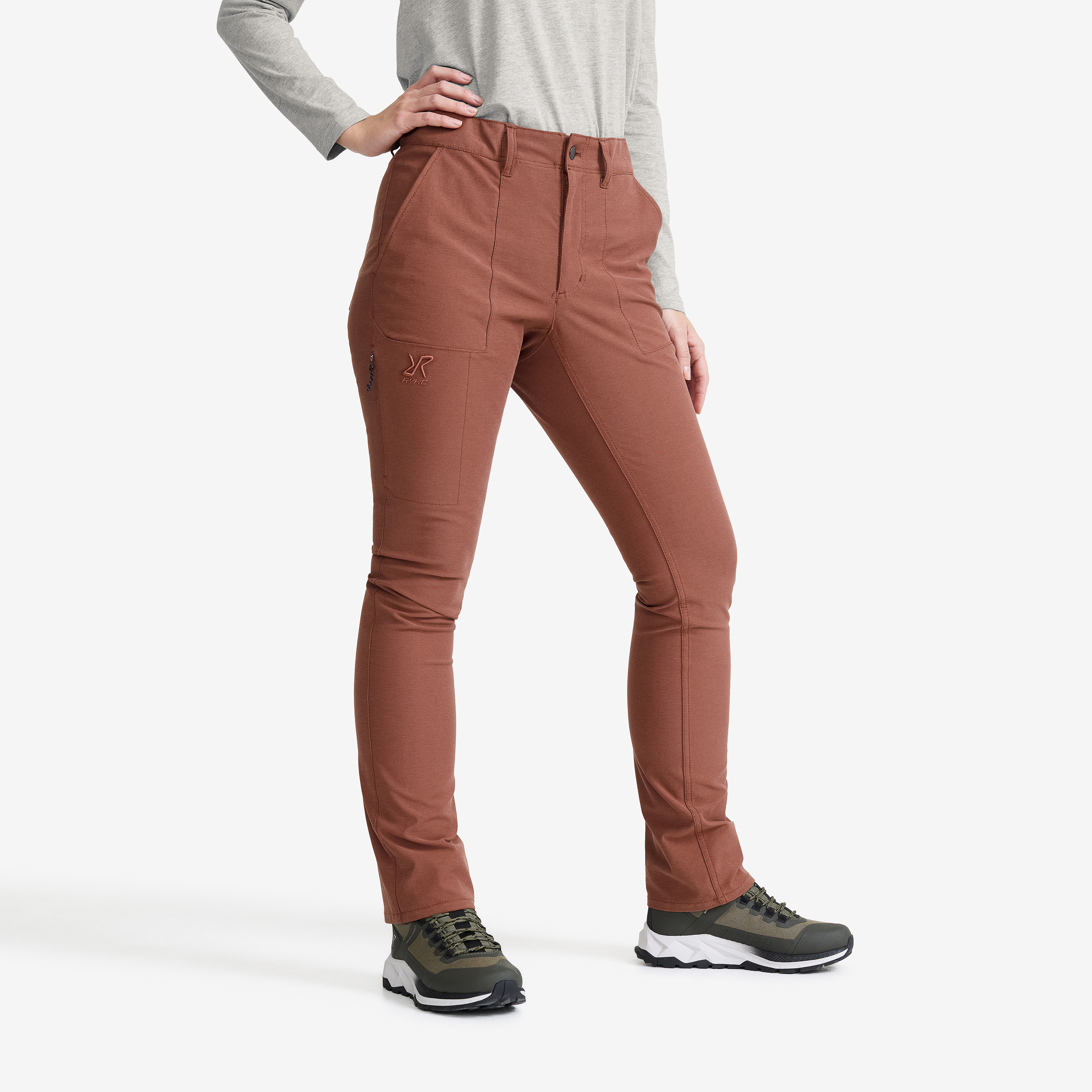 Surround Stretch Pants Pink Mahogany Damen