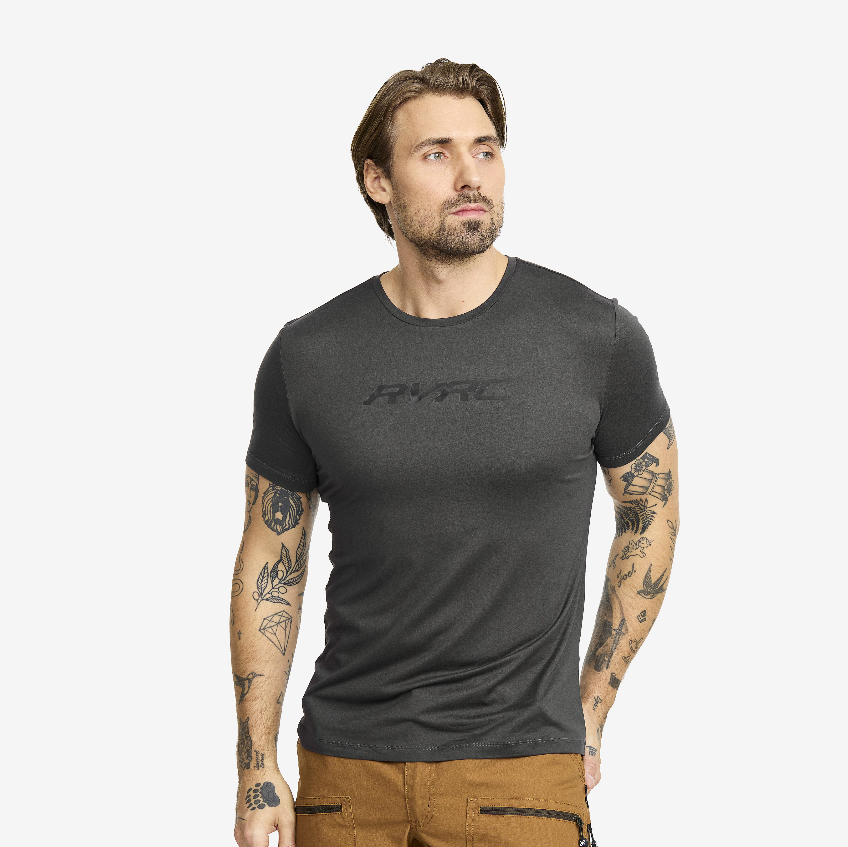 Mission Logo Slim Fit T-shirt – Herr – Anthracite Storlek:XL – Herr > Tröjor > T-shirts