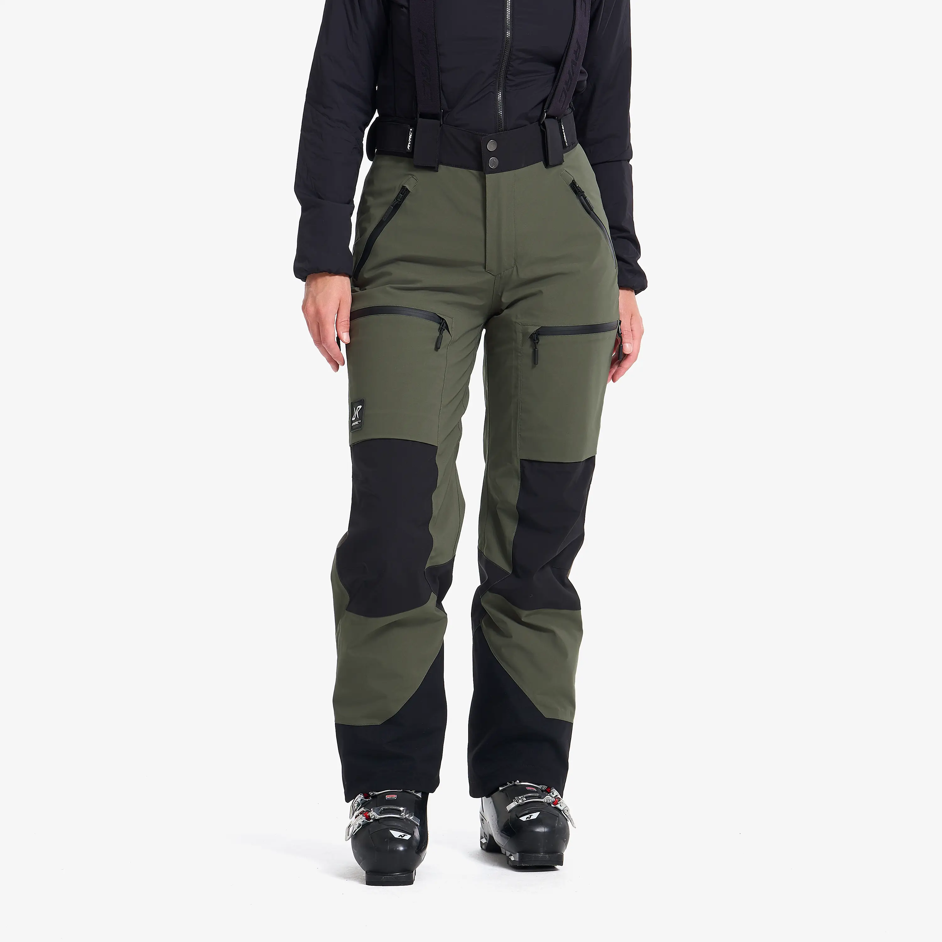 Accxel 2L Ski Pants Kambaba Green/Black Naiset,
