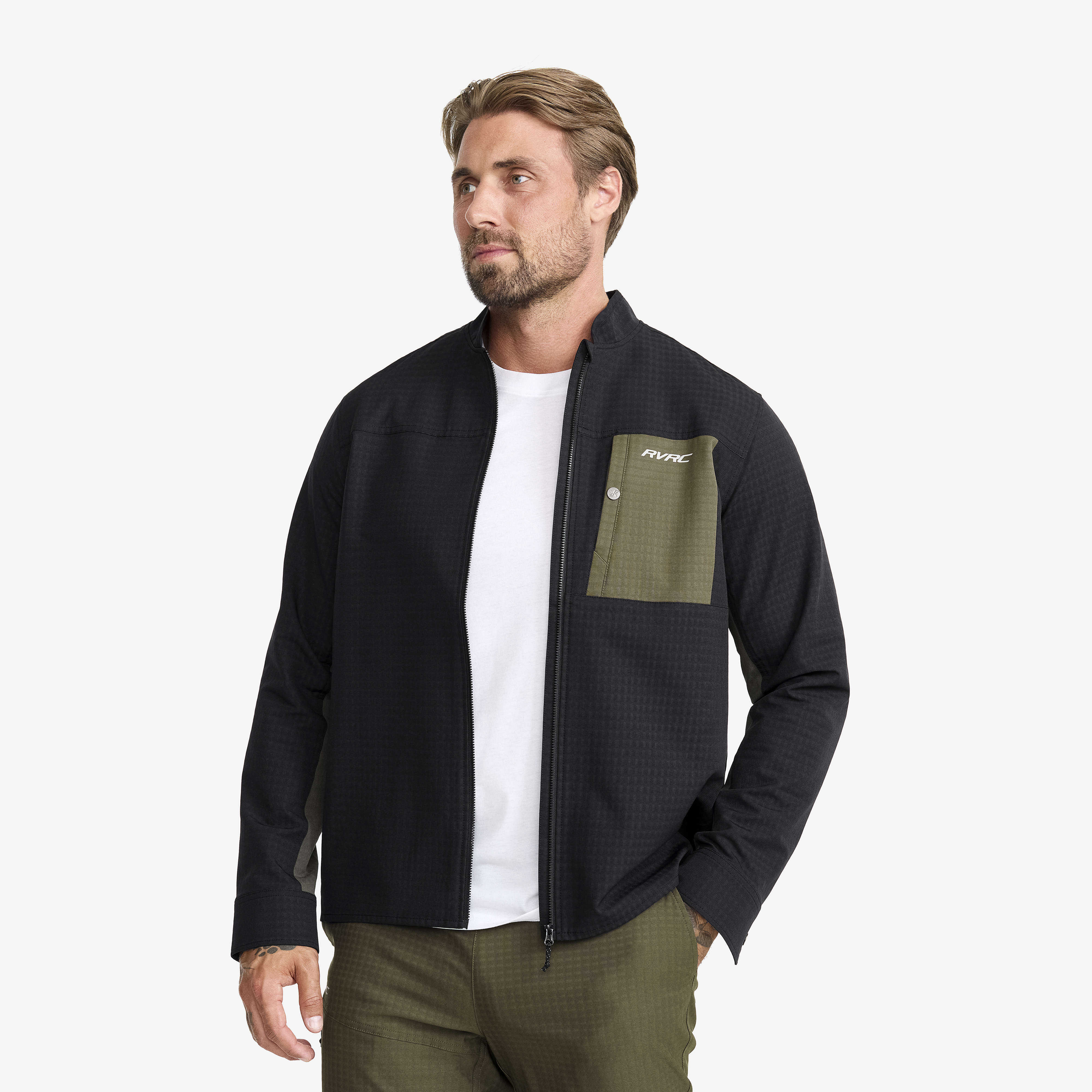 Venture Wind Overshirt Black/Forest Night Heren,
