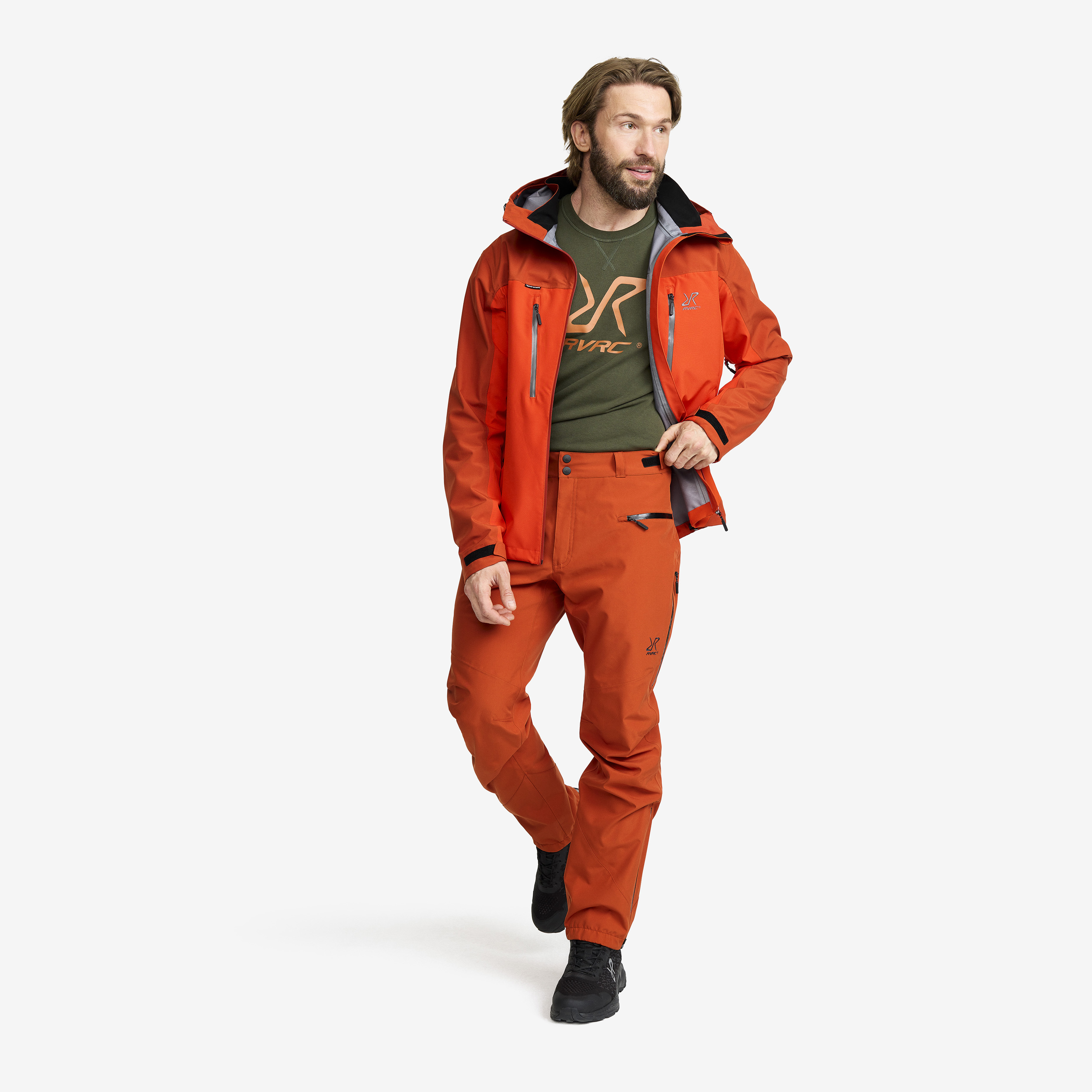 Revolution Race Silence Silence Proshell Jacket Men Rusty Orange